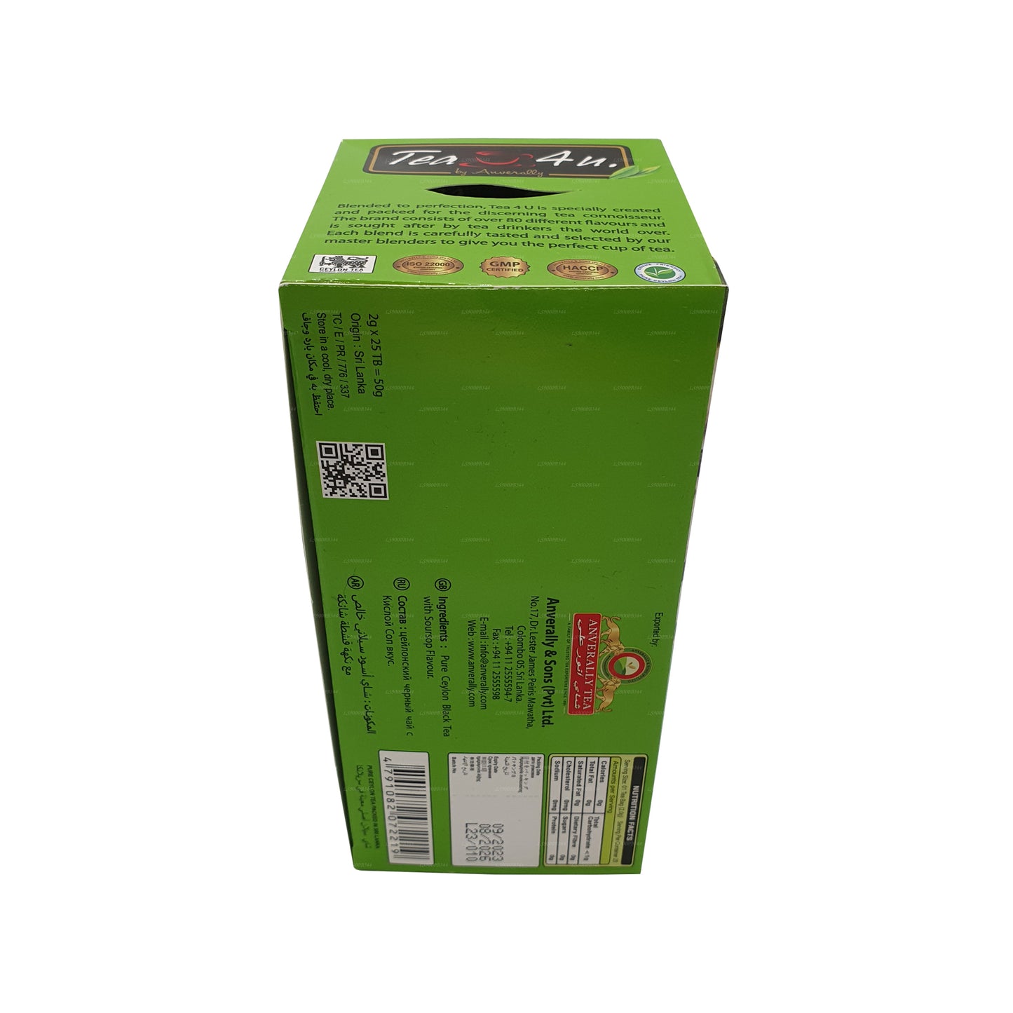 Tea4U Czarna Herbata z Soursop (50g) 25 torebek herbaty