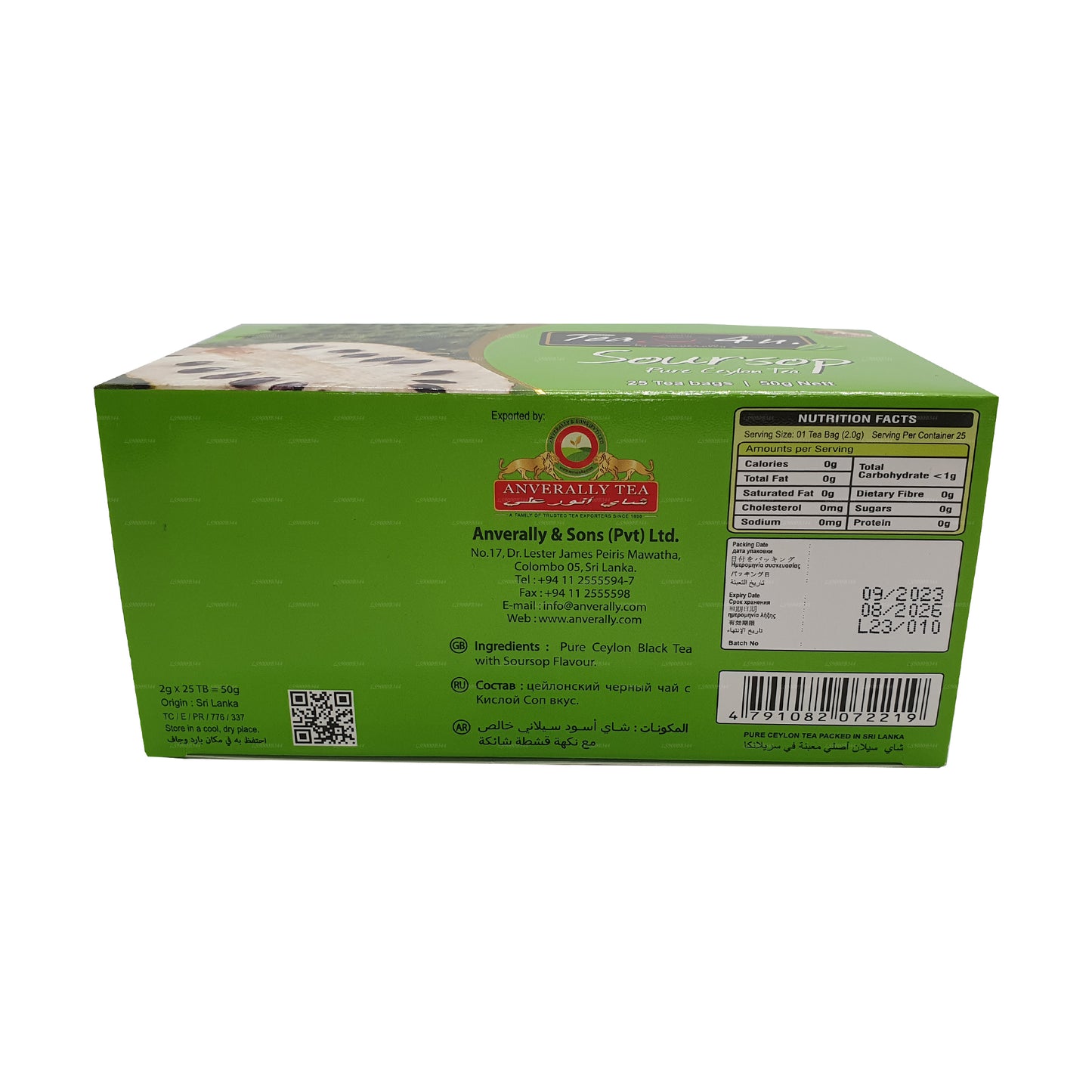 Tea4U Czarna Herbata z Soursop (50g) 25 torebek herbaty