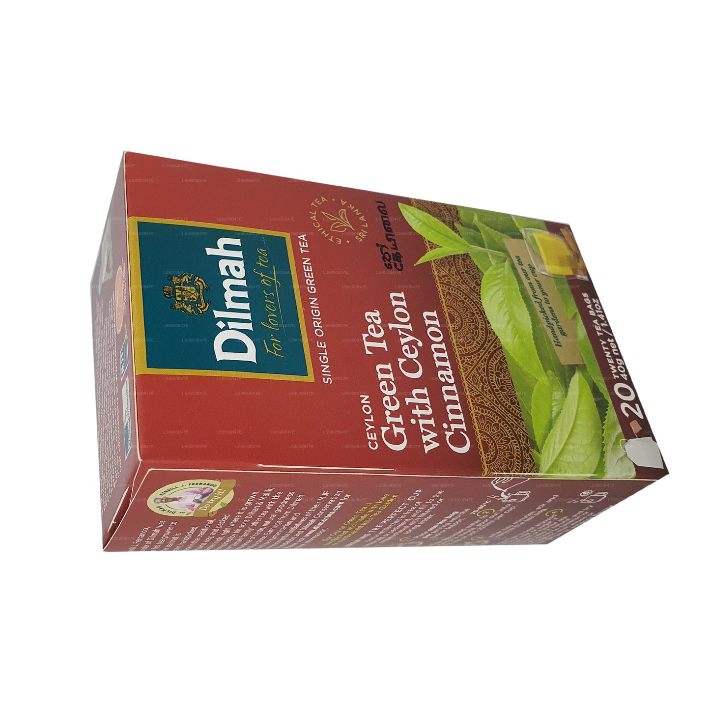 Dilmah Ceylon Zielona Herbata z Cynamonem Cejlońskim (40g) 20 torebek