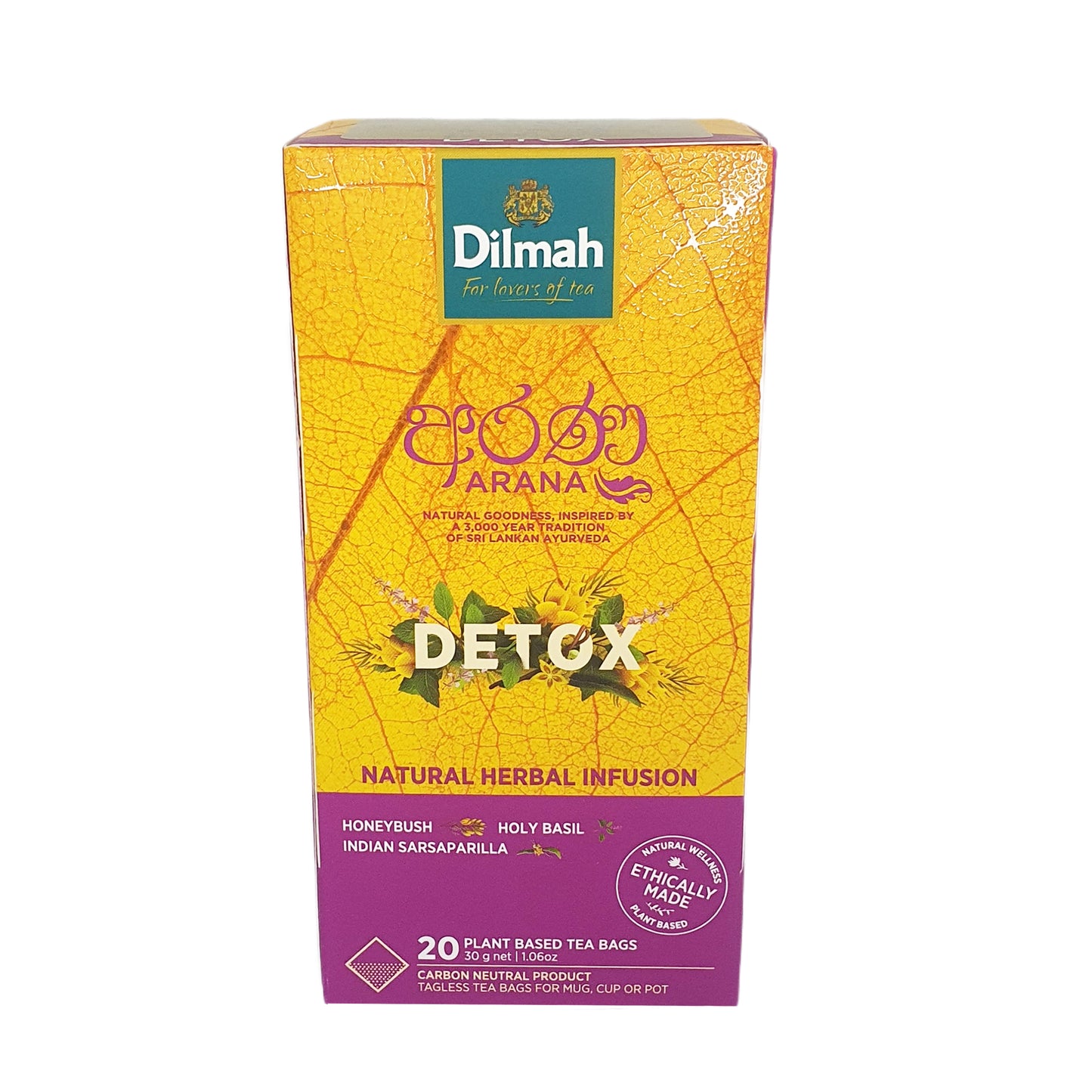 Dilmah Arana Detox Naturalny napar ziołowy (20 torebek herbaty Tagless)