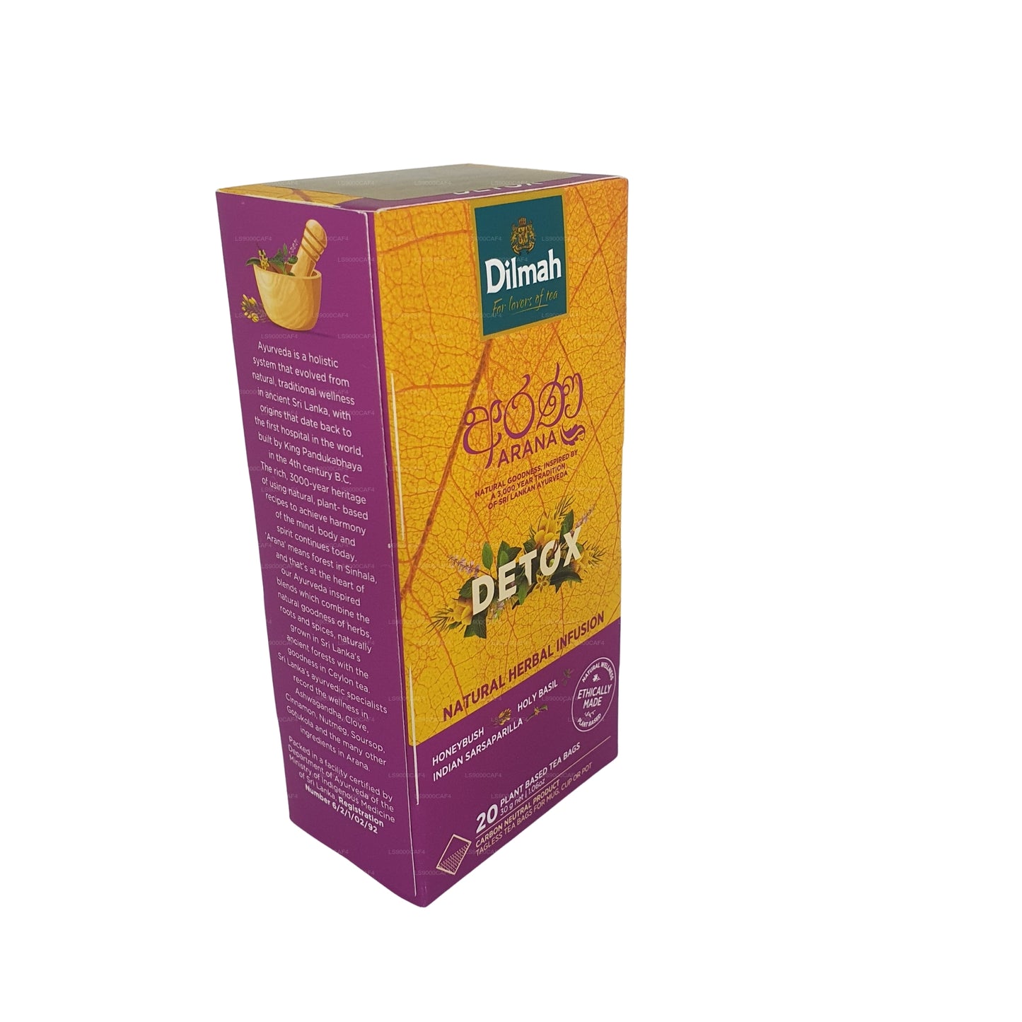 Dilmah Arana Detox Naturalny napar ziołowy (20 torebek herbaty Tagless)