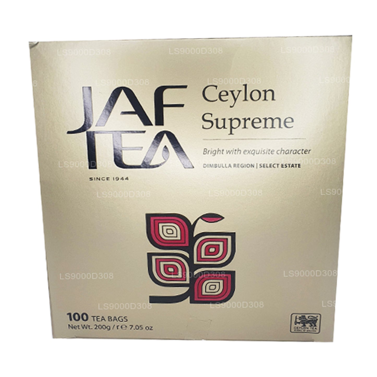 Jaf Tea Classic Gold Collection Ceylon Supreme 100 torebek herbaty String and Tag (200g)