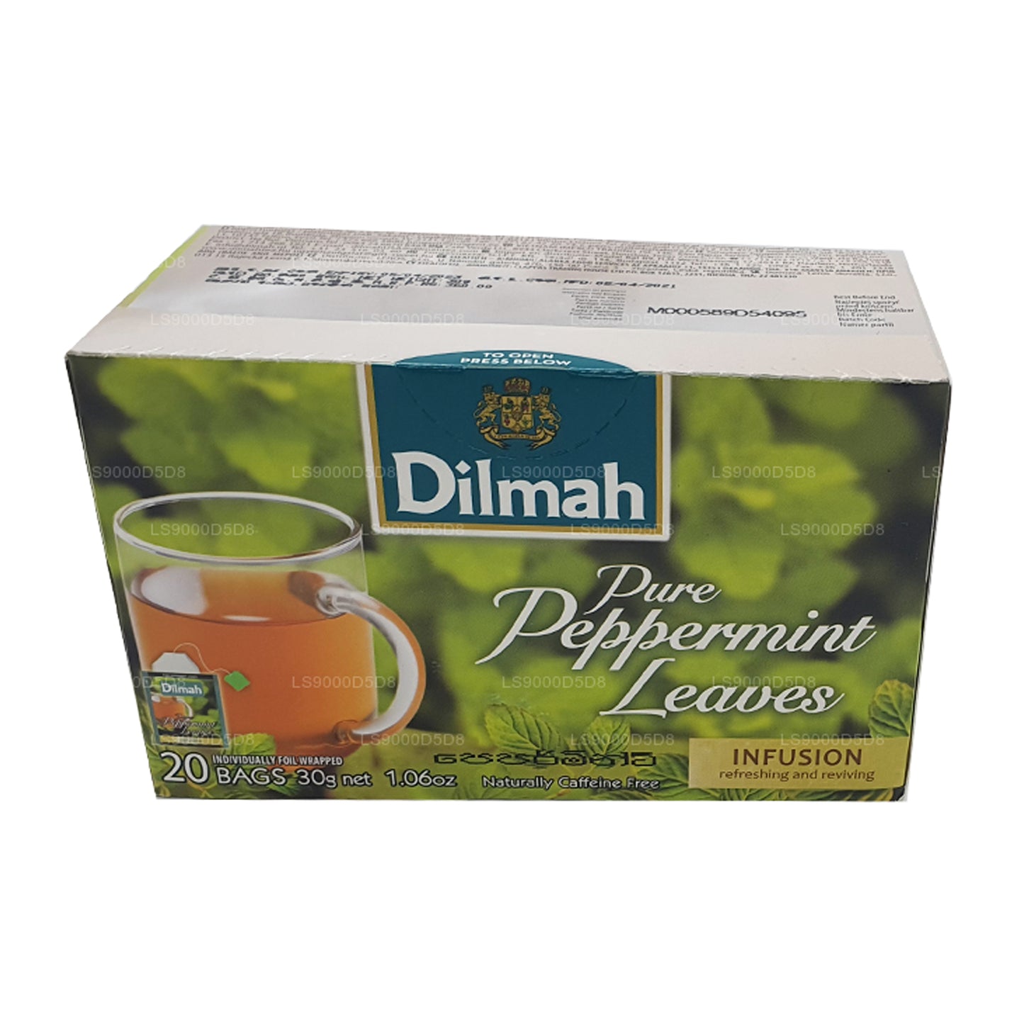 Dilmah Czyste liście mięty pieprzowej (30g) 20 torebek herbaty
