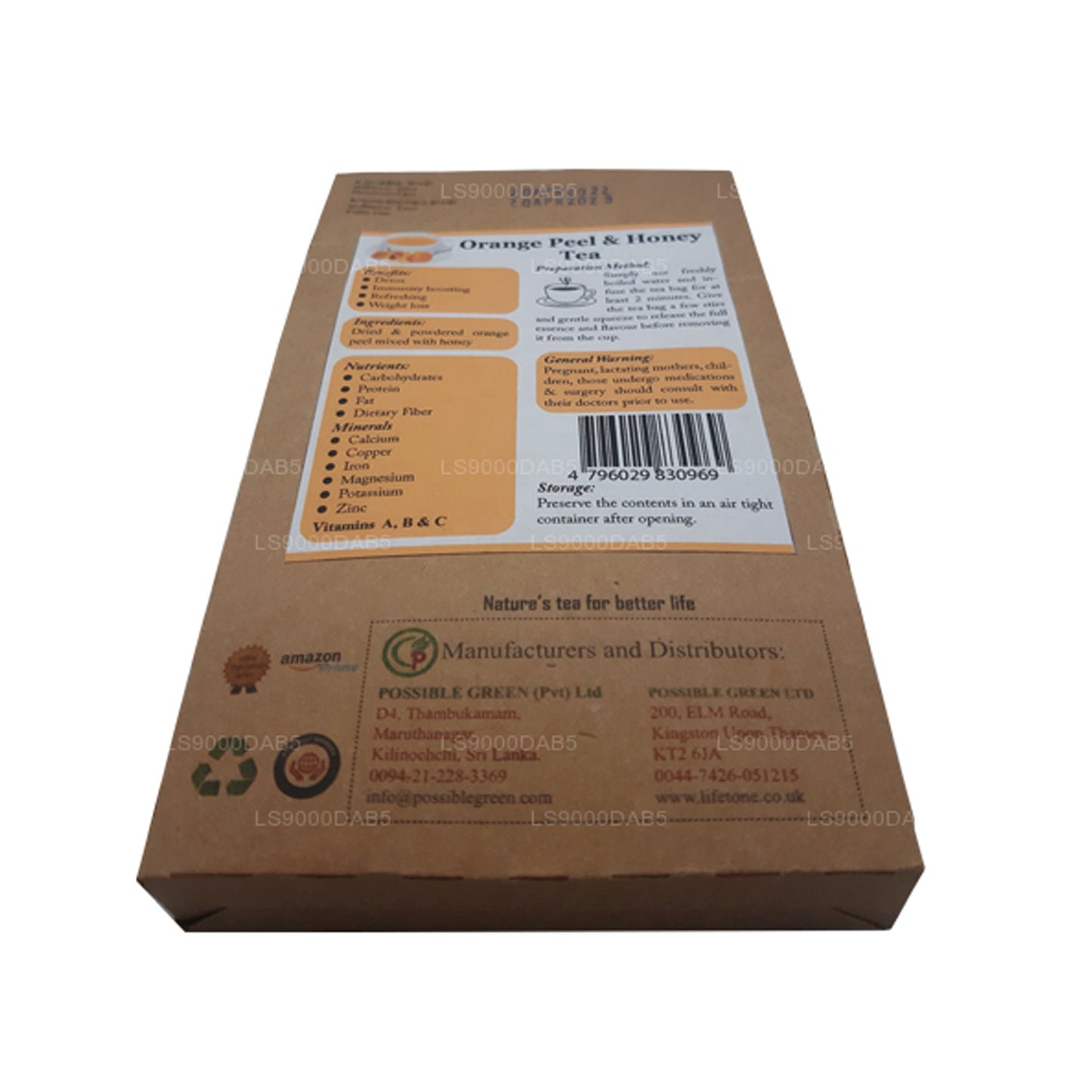 Lifetone Orange Peel Tea (40g) 20 Tea Bags