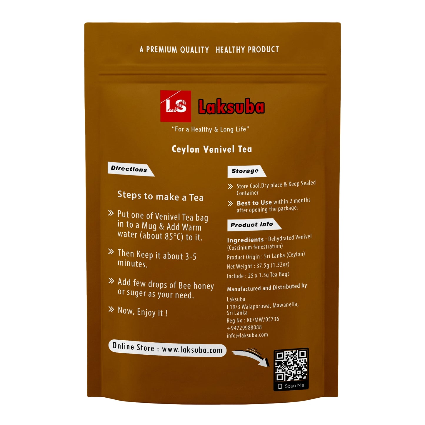 Herbata Laksuba Ceylon Venivel (37,5 g) 25 torebek