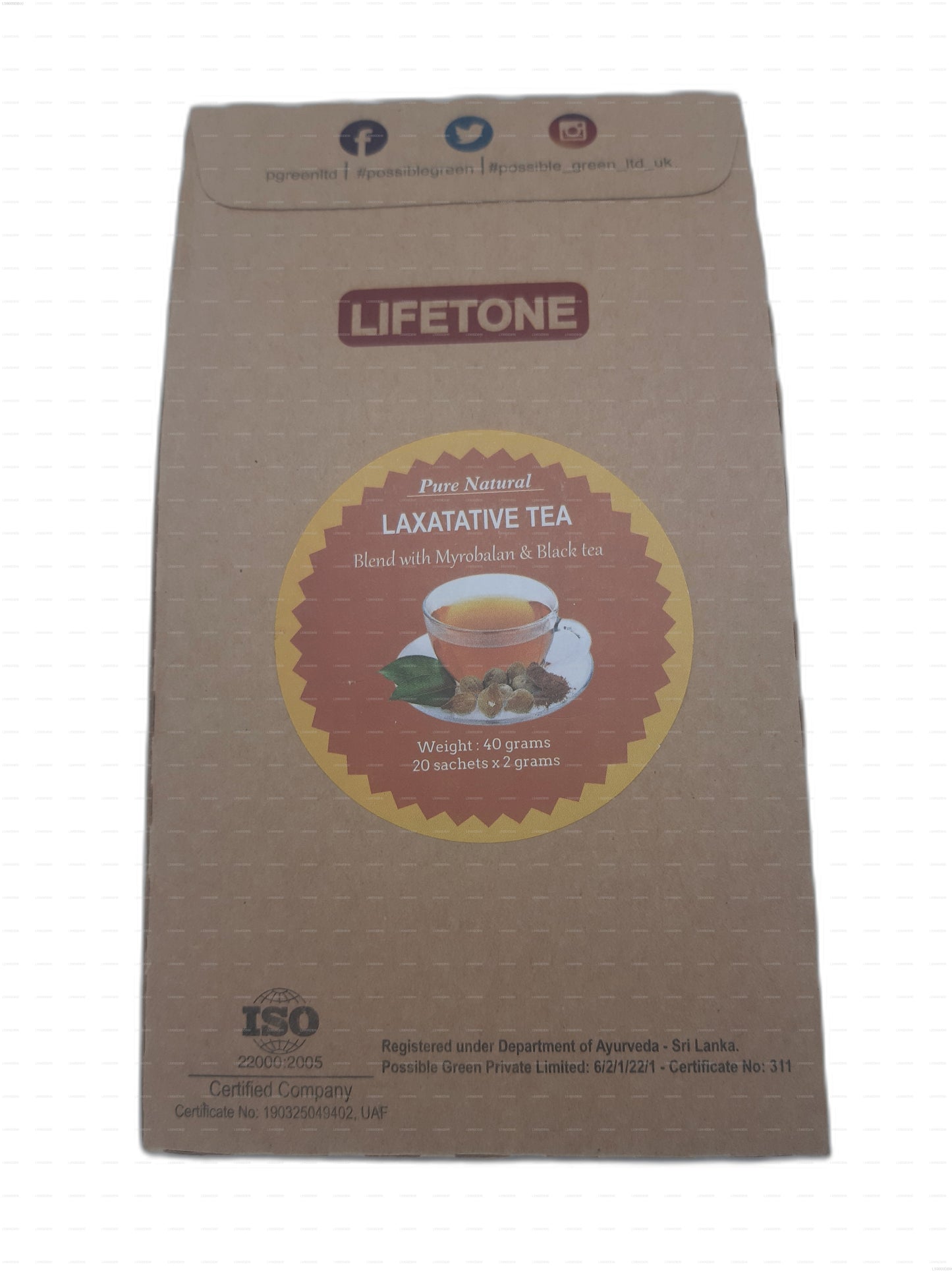 Lifetone Laxative Tea (40g) 20 Tea Bags