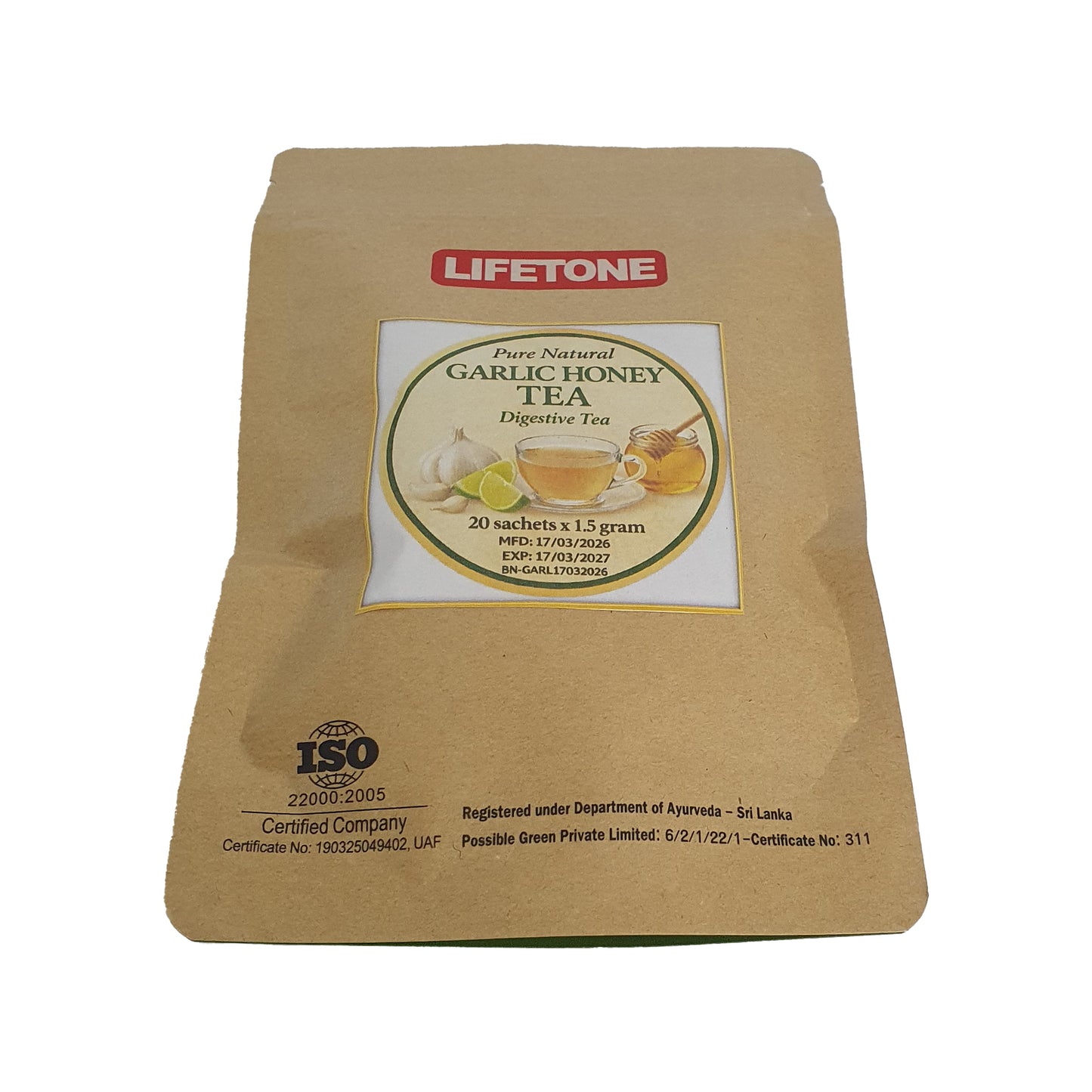 Lifetone Czosnek Herbata Miodowa (40g)
