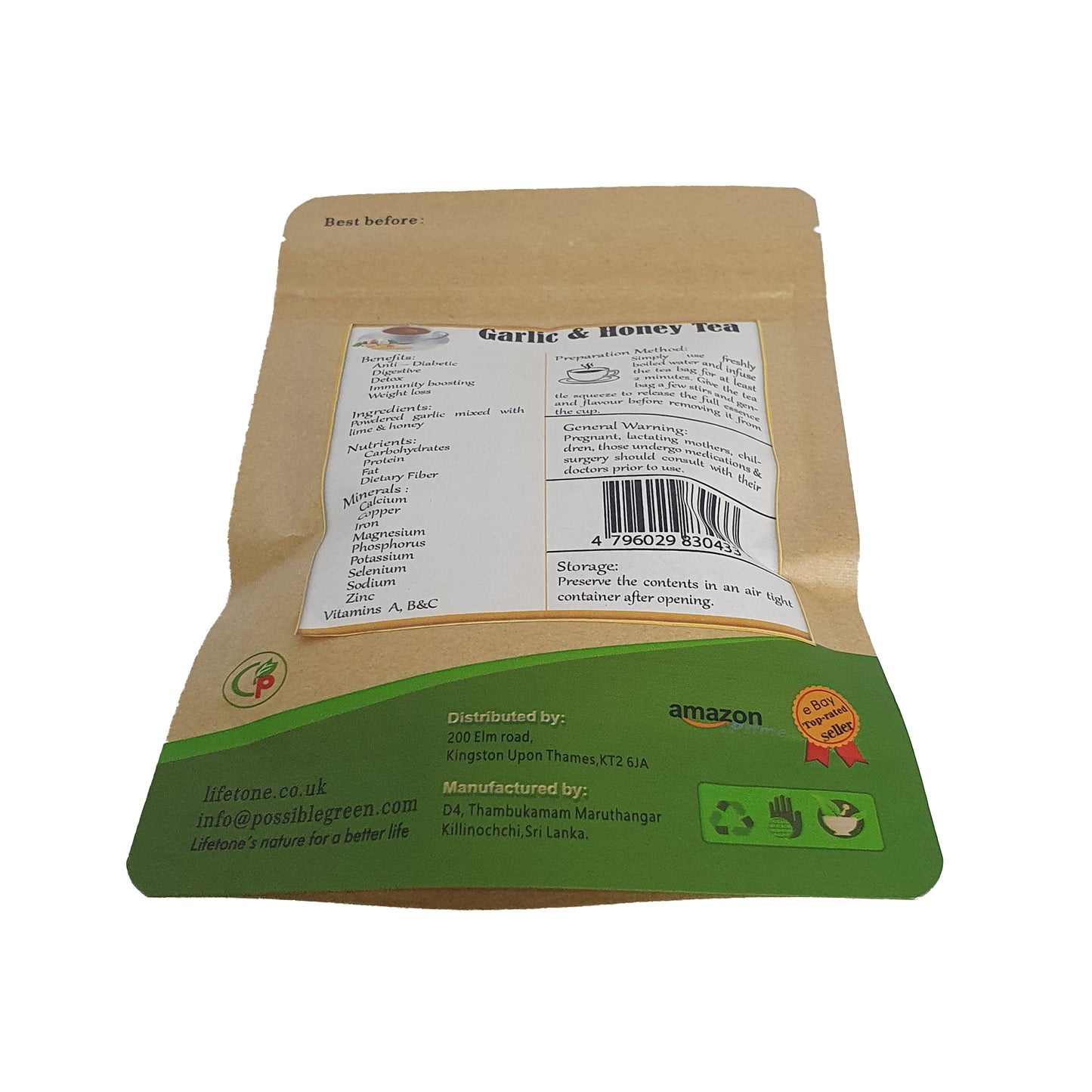 Lifetone Czosnek Herbata Miodowa (40g)