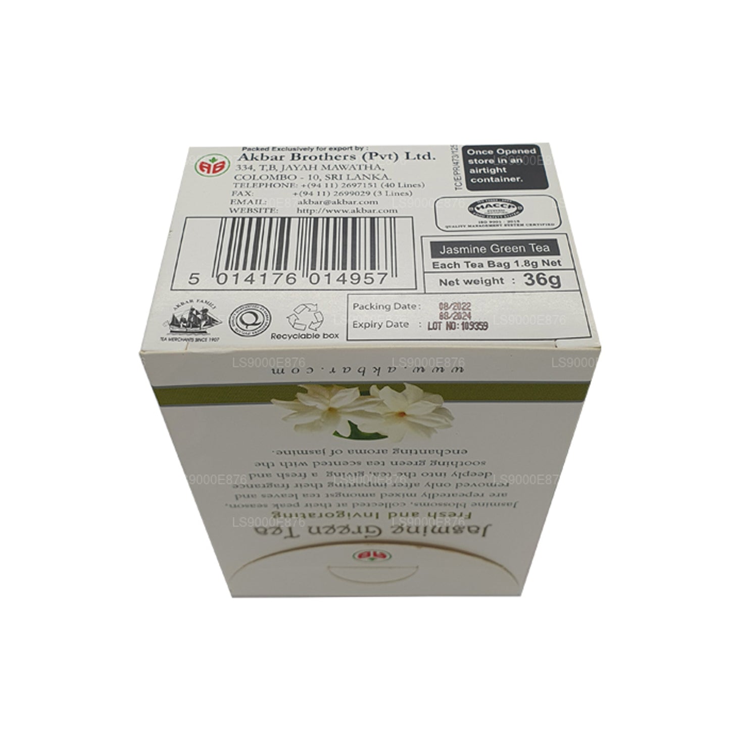 Akbar Jasmine Green Tea (36g) 20 torebek