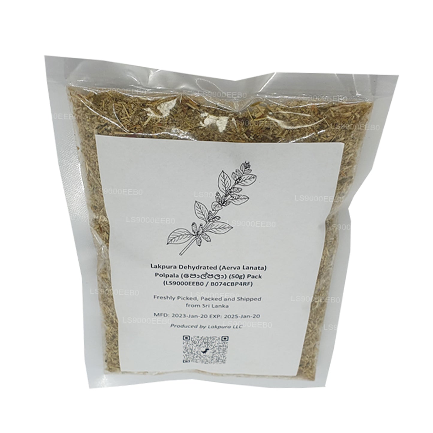 Lakpura odwodniony (Aerva Lanata) Polpala (100g) Opakowanie