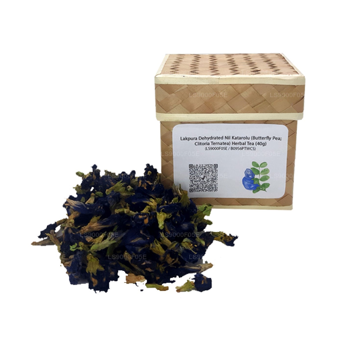 Lakpura Dehydrated Nil Katarolu (Motyl Groch; Clitoria Ternatea) Herbata Ziołowa (40g)