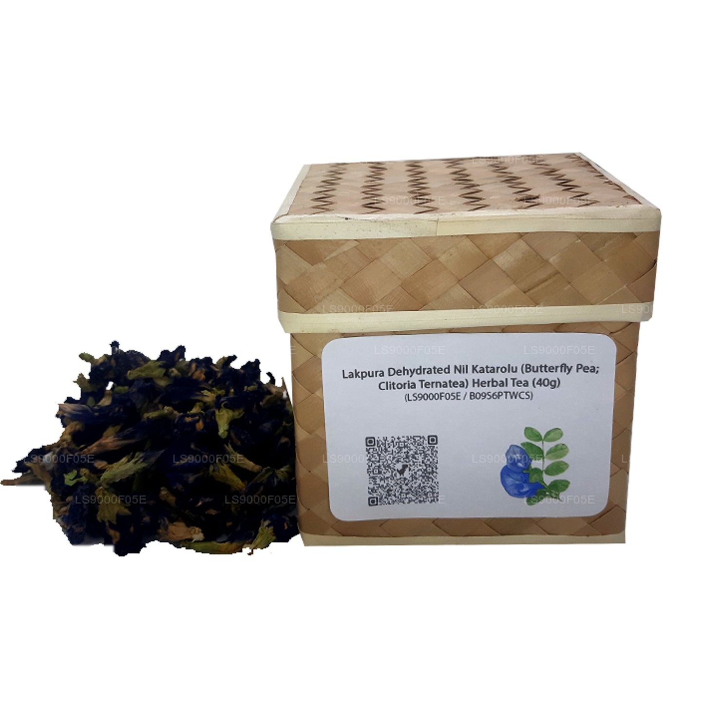 Lakpura Dehydrated Nil Katarolu (Motyl Groch; Clitoria Ternatea) Herbata Ziołowa (40g)