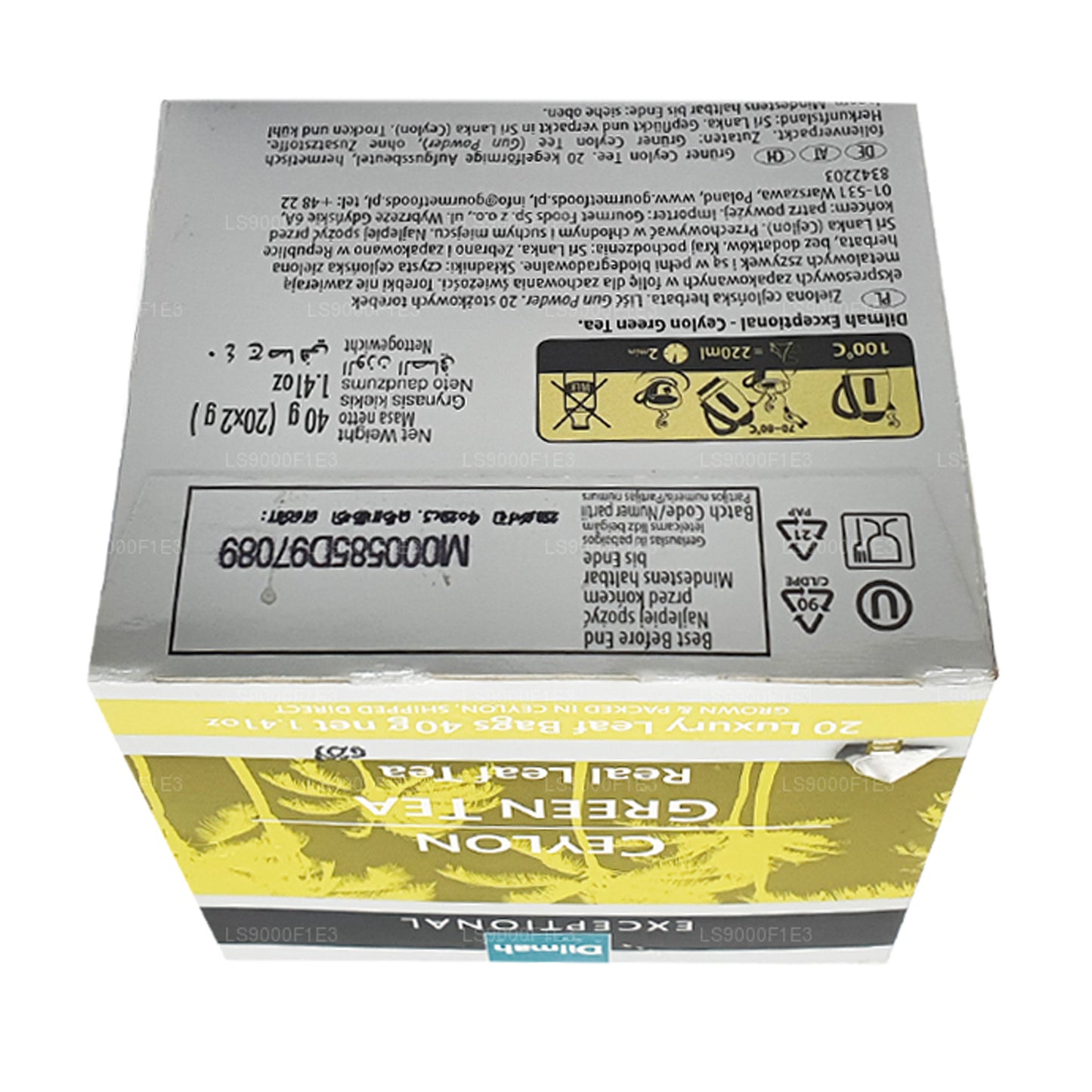 Dilmah Wyjątkowa Zielona Herbata Cejlońska (40g) 20 torebek