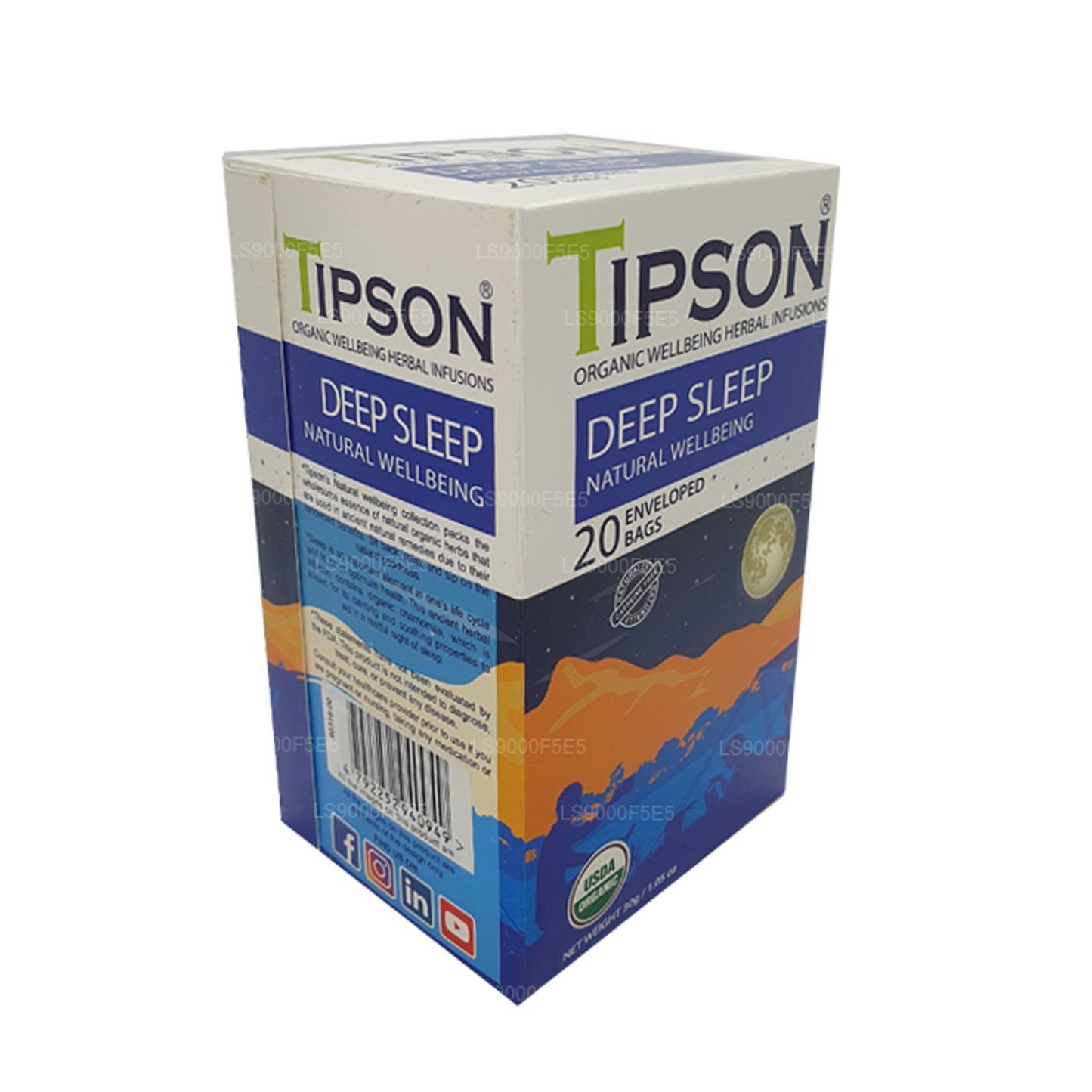 Tipson Organic Deep Sleep Natural Wellbeing (30g) 20 torebek na herbatę w kopercie