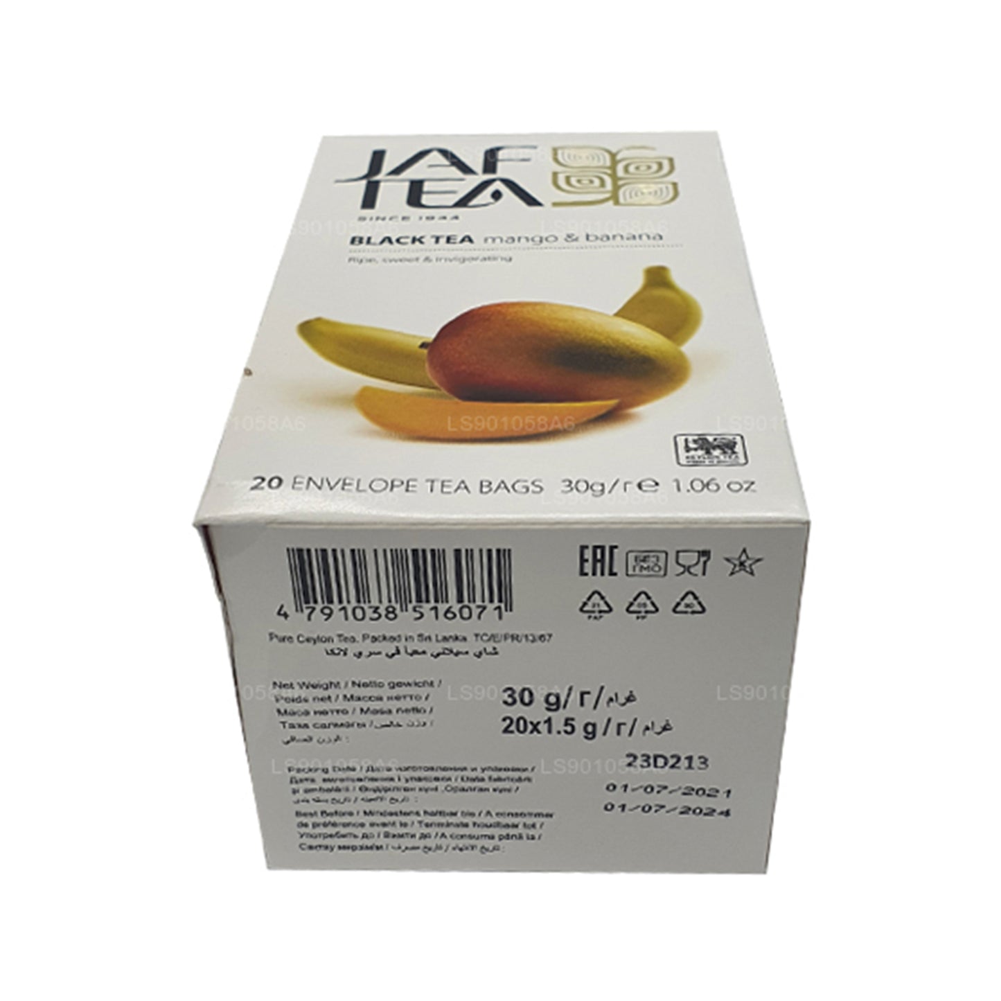 Jaf Tea Pure Fruits Kolekcja Czarna Herbata Mango Banana (30g) 20 torebek herbaty