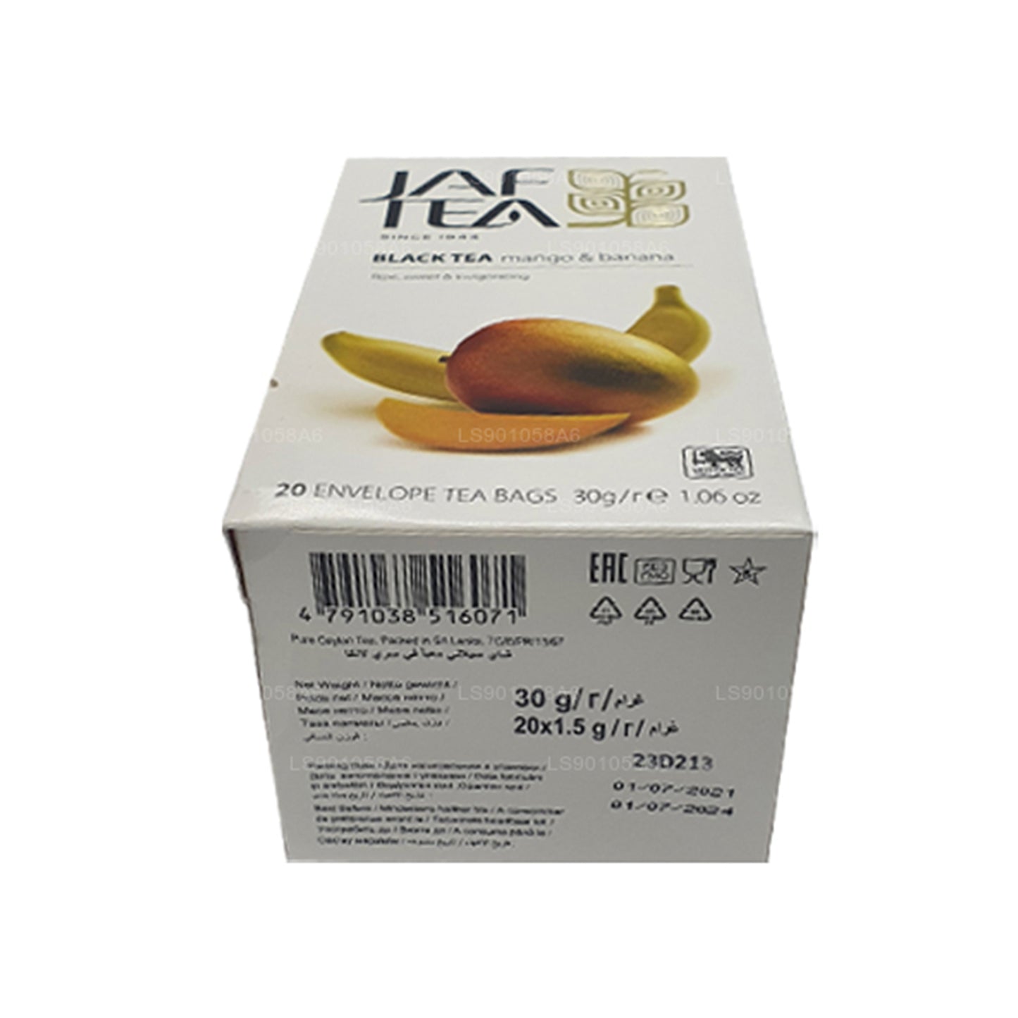 Jaf Tea Pure Fruits Kolekcja Czarna Herbata Mango Banana (30g) 20 torebek herbaty