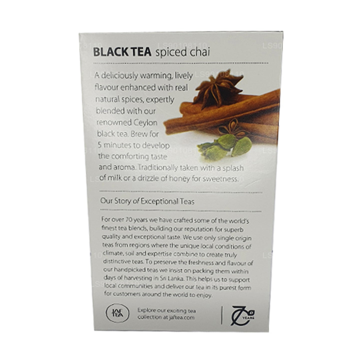 Jaf Tea Pure Spice Kolekcja Czarna Herbata Spiced Chai (40g) 20 torebek