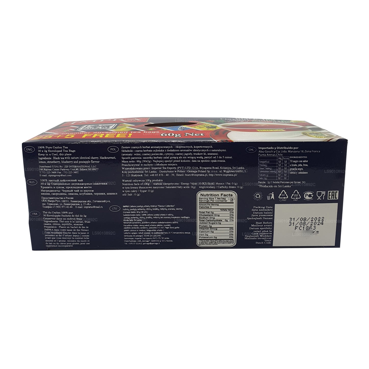 Impra Flavor Collection Czarna herbata Cejlon (60g) 30 torebek