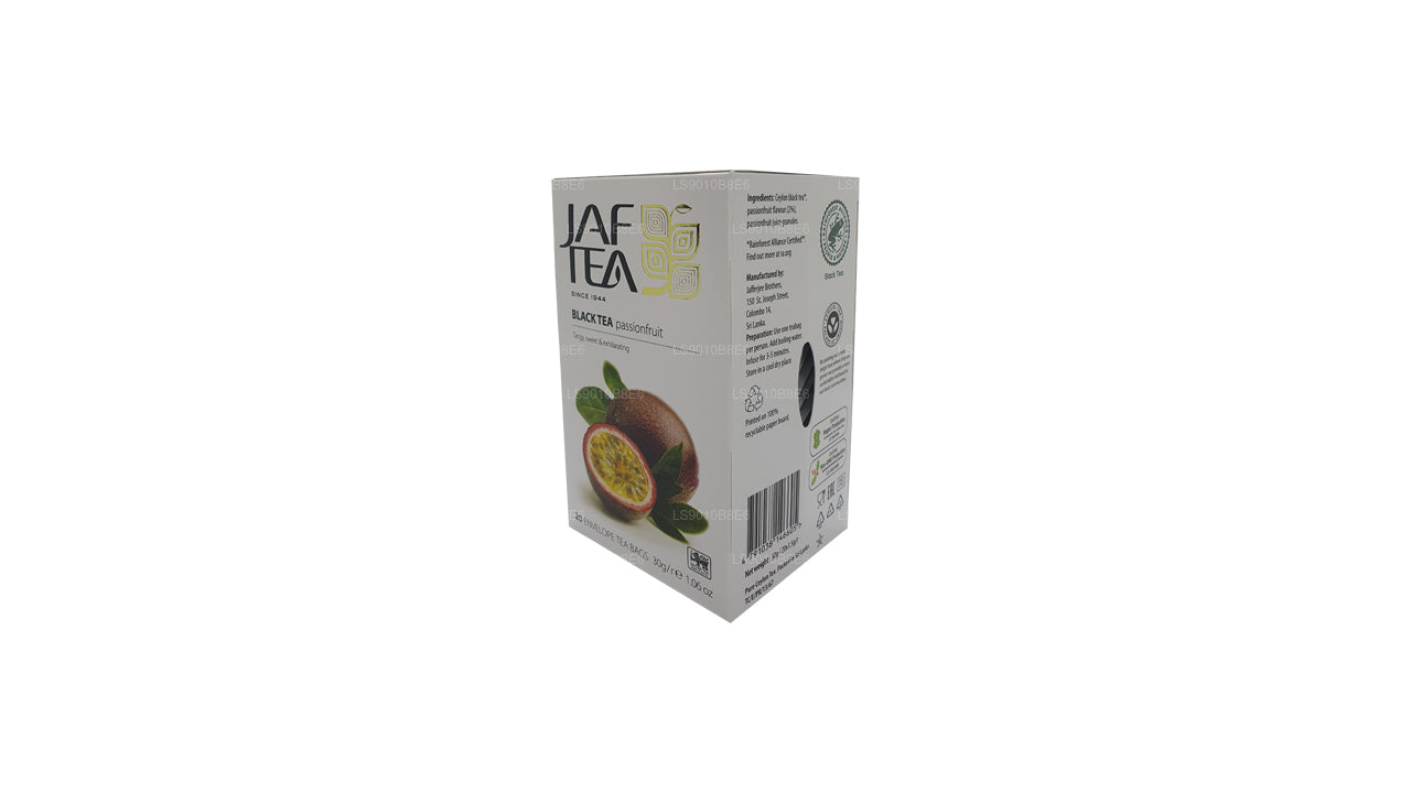 Jaf Tea Pure Fruits Kolekcja Czarna Herbata Foliowa Marakuja Koperta Torebki Herbata (30g)