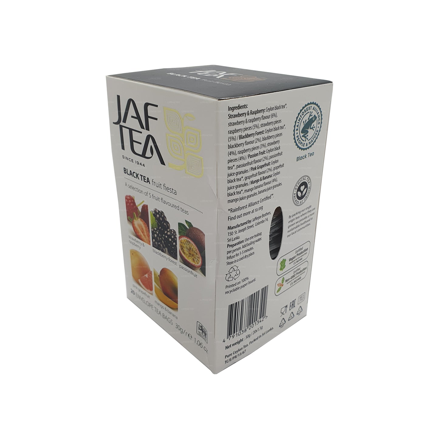 Jaf Tea Pure Fruits Kolekcja Czarna Herbata Owocowa Fiesta (30g) 20 torebek