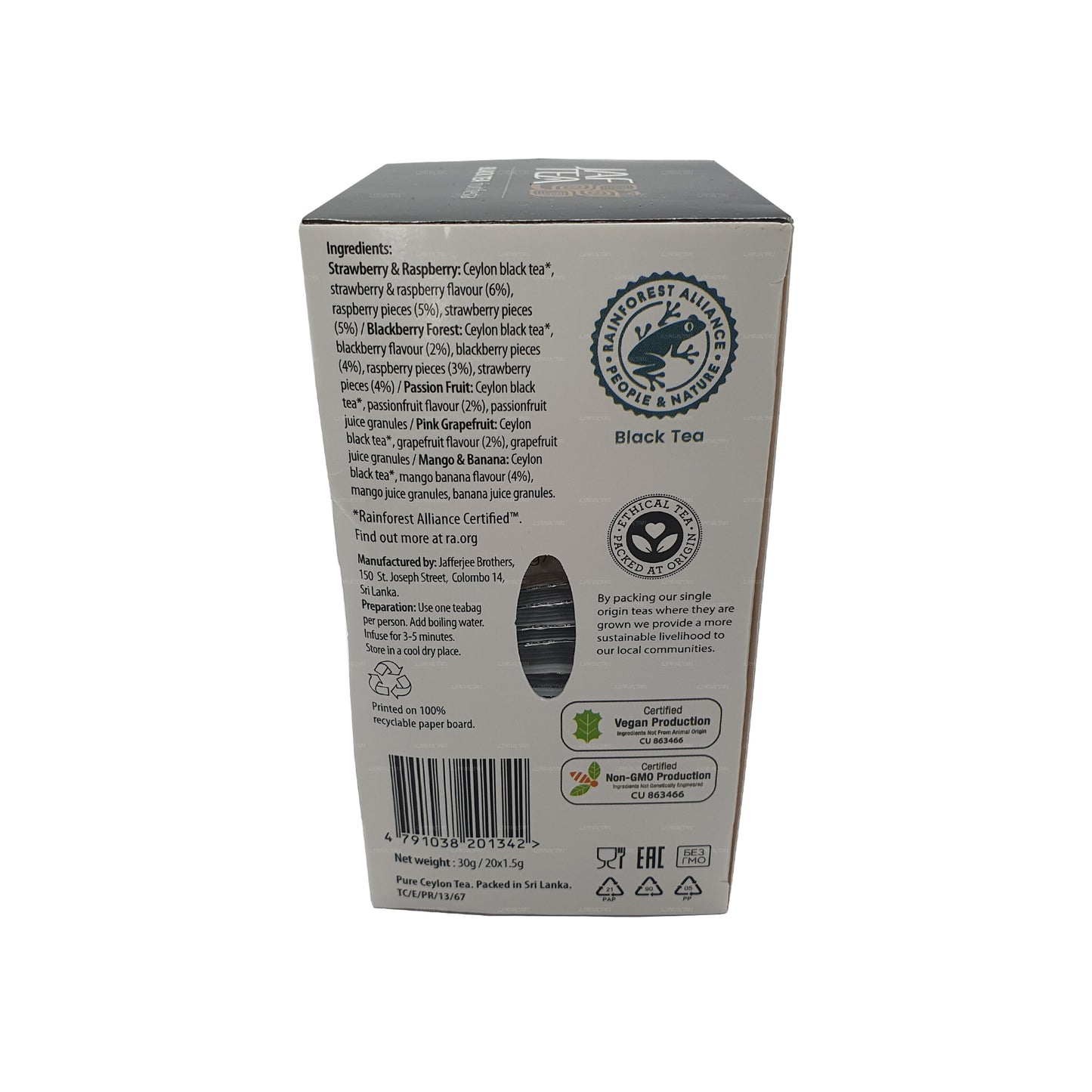 Jaf Tea Pure Fruits Kolekcja Czarna Herbata Owocowa Fiesta (30g) 20 torebek