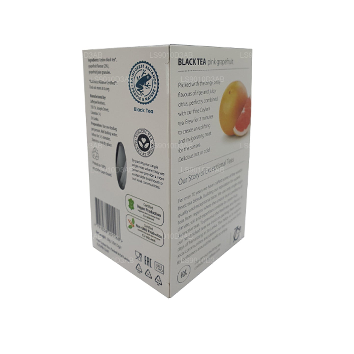 Jaf Tea Pure Fruits Kolekcja Czarna Herbata Różowa Grejpfrutowa folia kopertowa torebki do herbaty (30g)