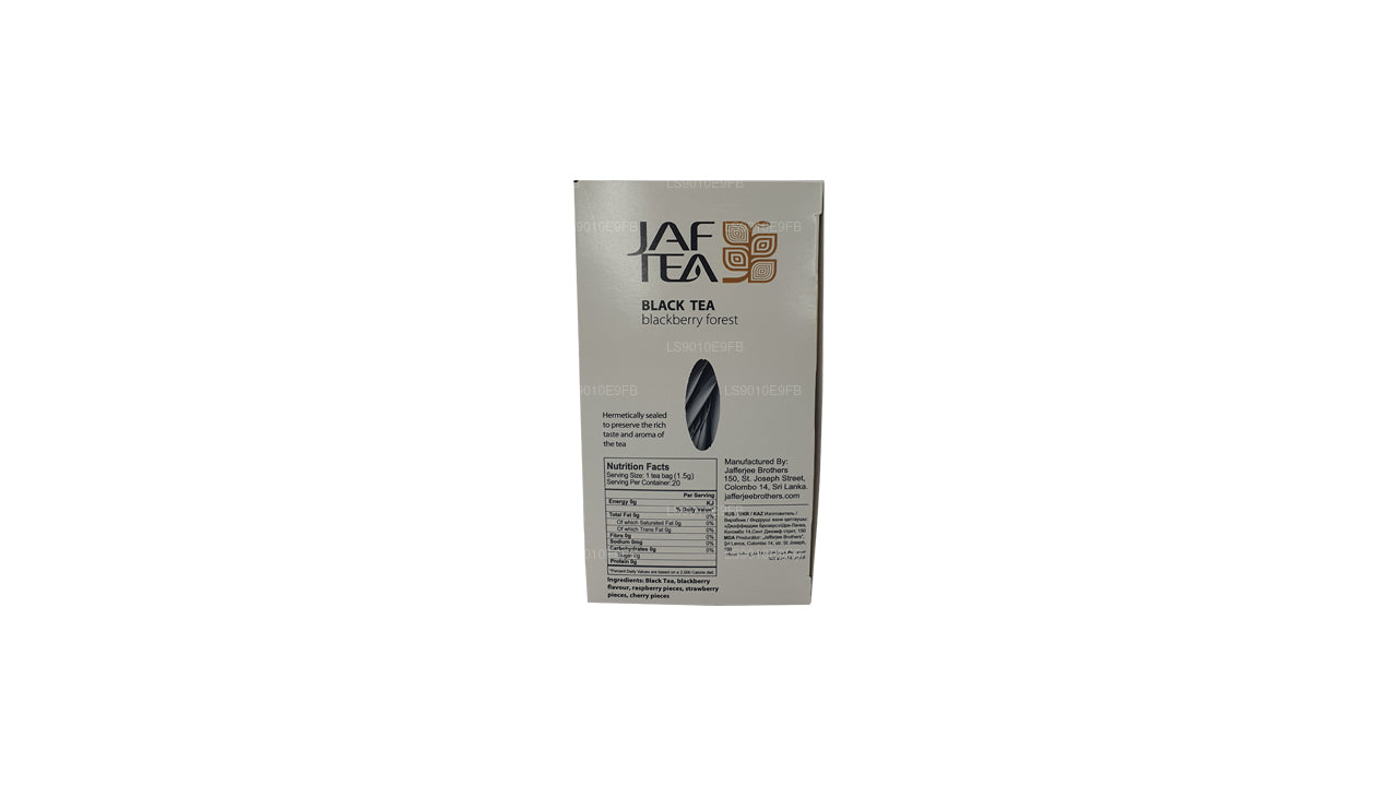 Jaf Tea Pure Fruits Collection Czarna Herbata Jeżyna Leśna Folia Kopertowa Torebki Herbaty (30g)
