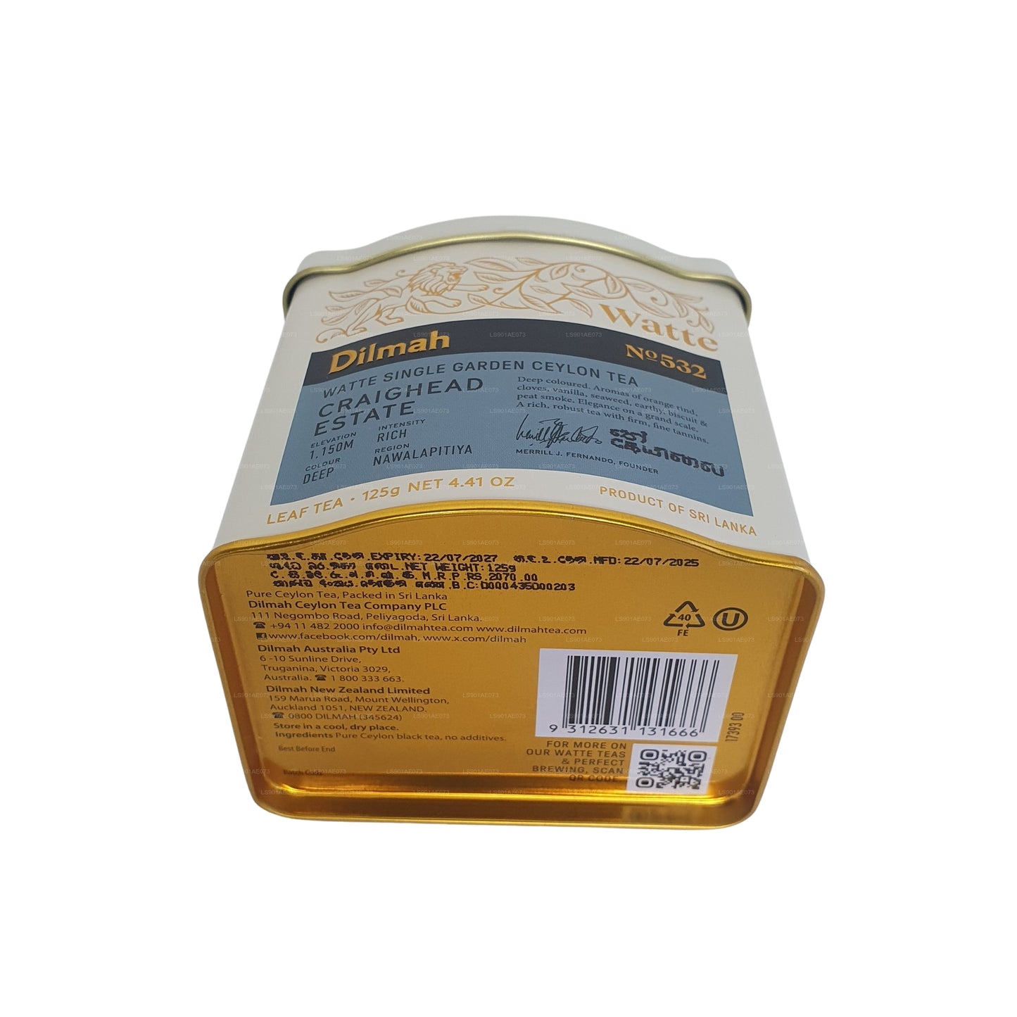 Dilmah Meda Watte Herbata Luźna Liściasta (125g)