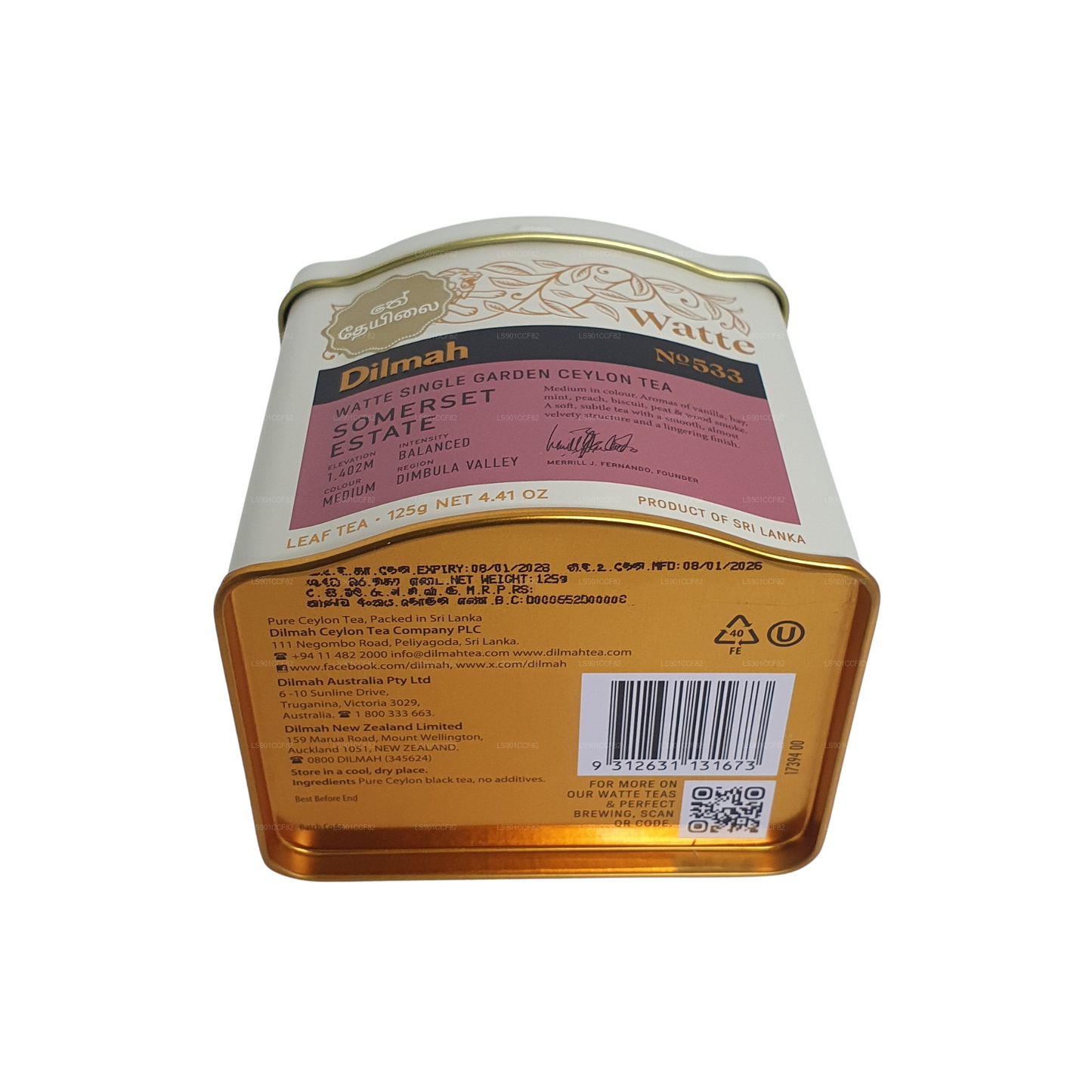 Dilmah Uda Watte Herbata liściasta luźna (125g)