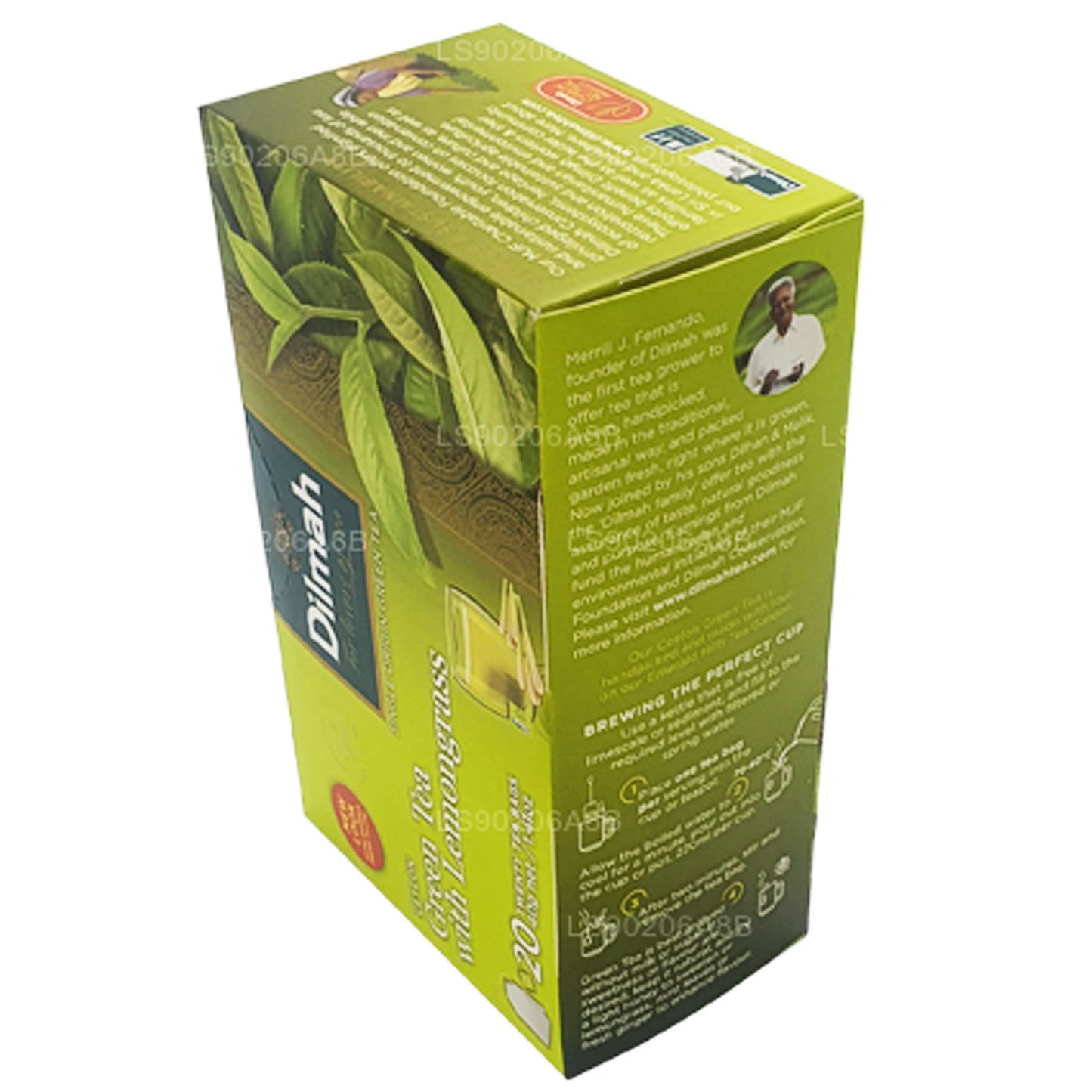 Dilmah Czysta Ceylon Zielona Herbata z Trawą Lemongrass Herbata (40g) 20 torebek