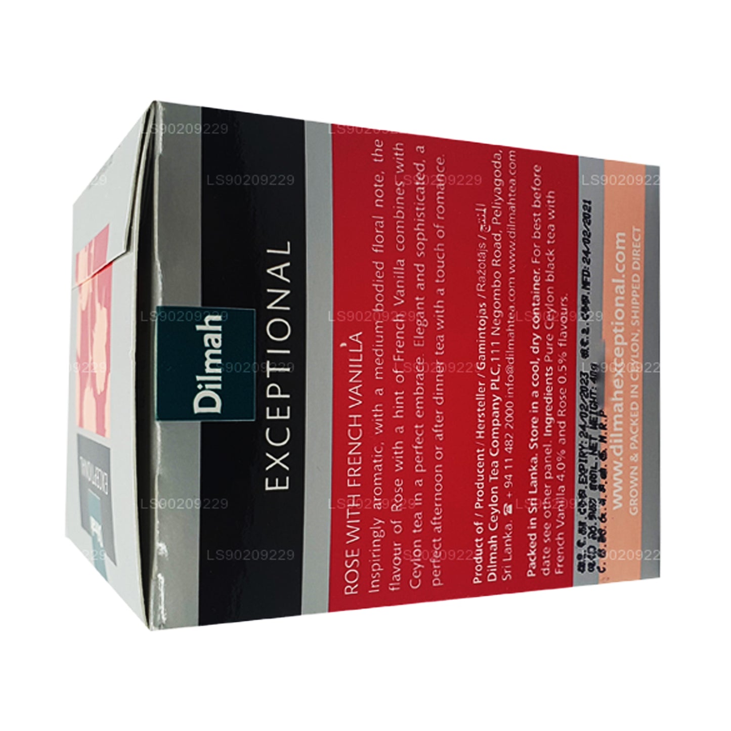 Dilmah Wyjątkowa Róża z Francuską Wanilią (40g) 20 torebek