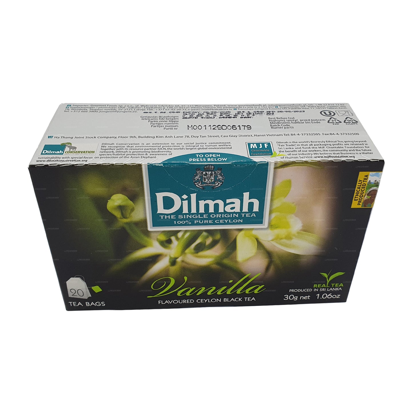 Dilmah Herbata o smaku waniliowym (40g) 20 torebek