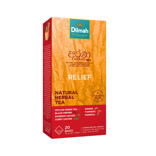 Dilmah Arana Relief Naturalna zielona herbata ziołowa (20 torebek herbaty bez tagów)