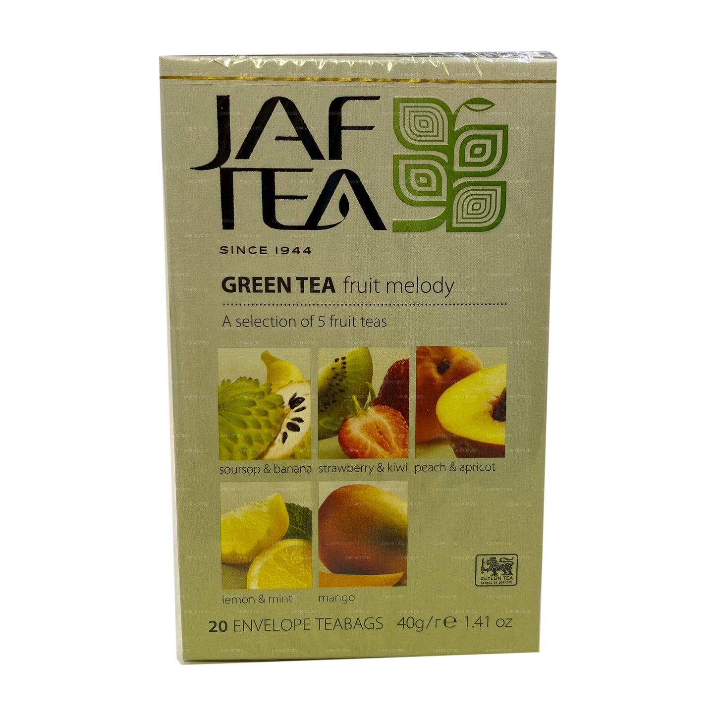 Jaf Tea Pure Green Kolekcja Zielona Herbata Owocowa Melodia (40g) 20 torebek herbaty