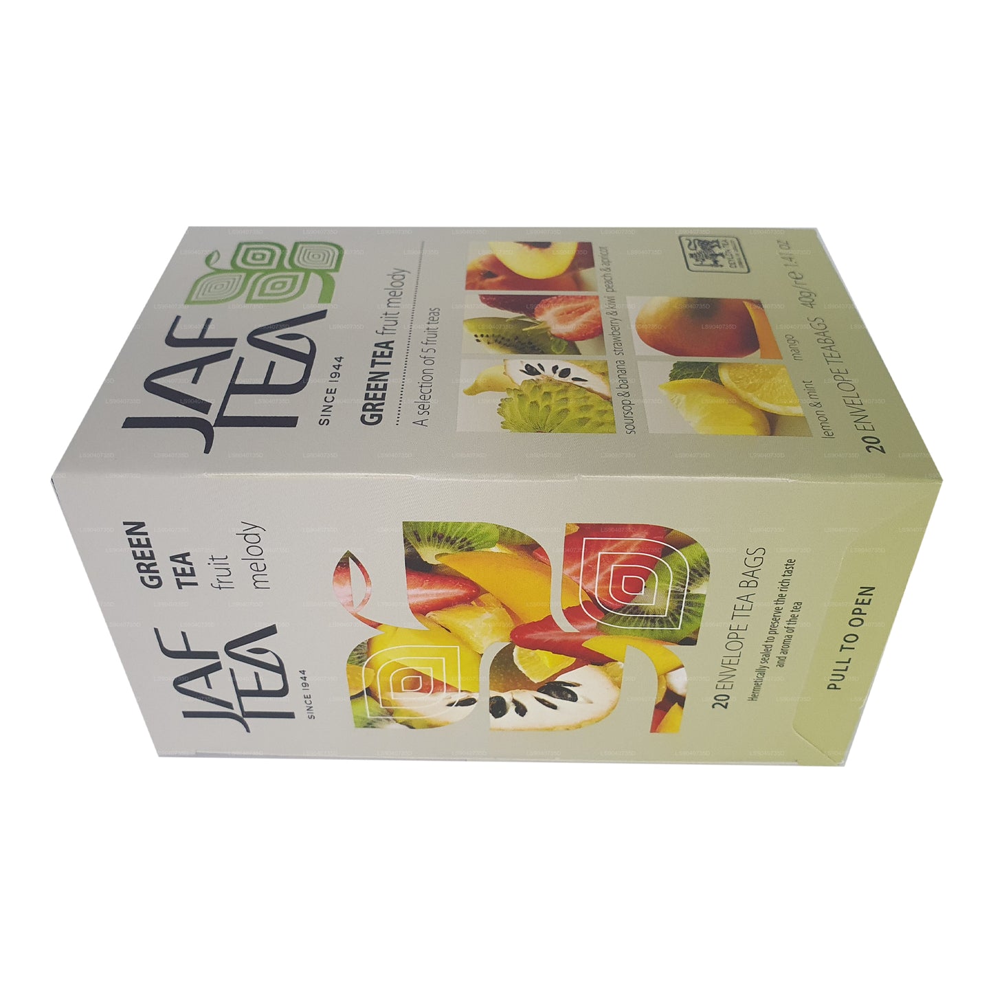 Jaf Tea Pure Green Kolekcja Zielona Herbata Owocowa Melodia (40g) 20 torebek herbaty