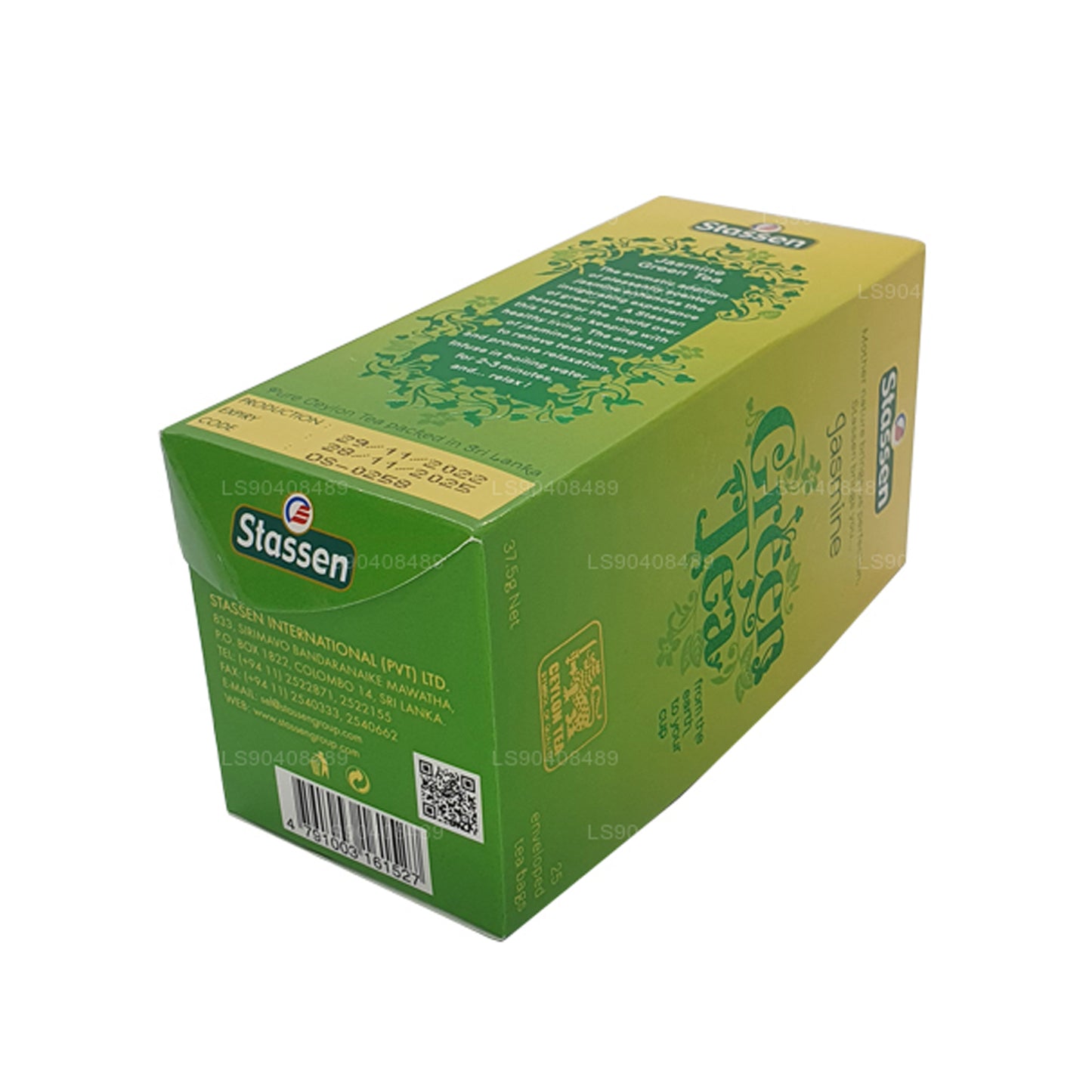Stassen Jasmine Zielona Herbata (37.5g) 25 torebek