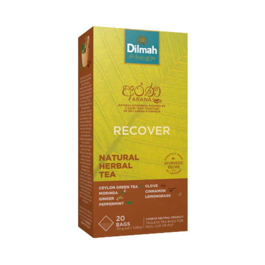 Dilmah Arana Odzyskaj naturalną zieloną herbatę ziołową (20 torebek herbaty bez tagów)