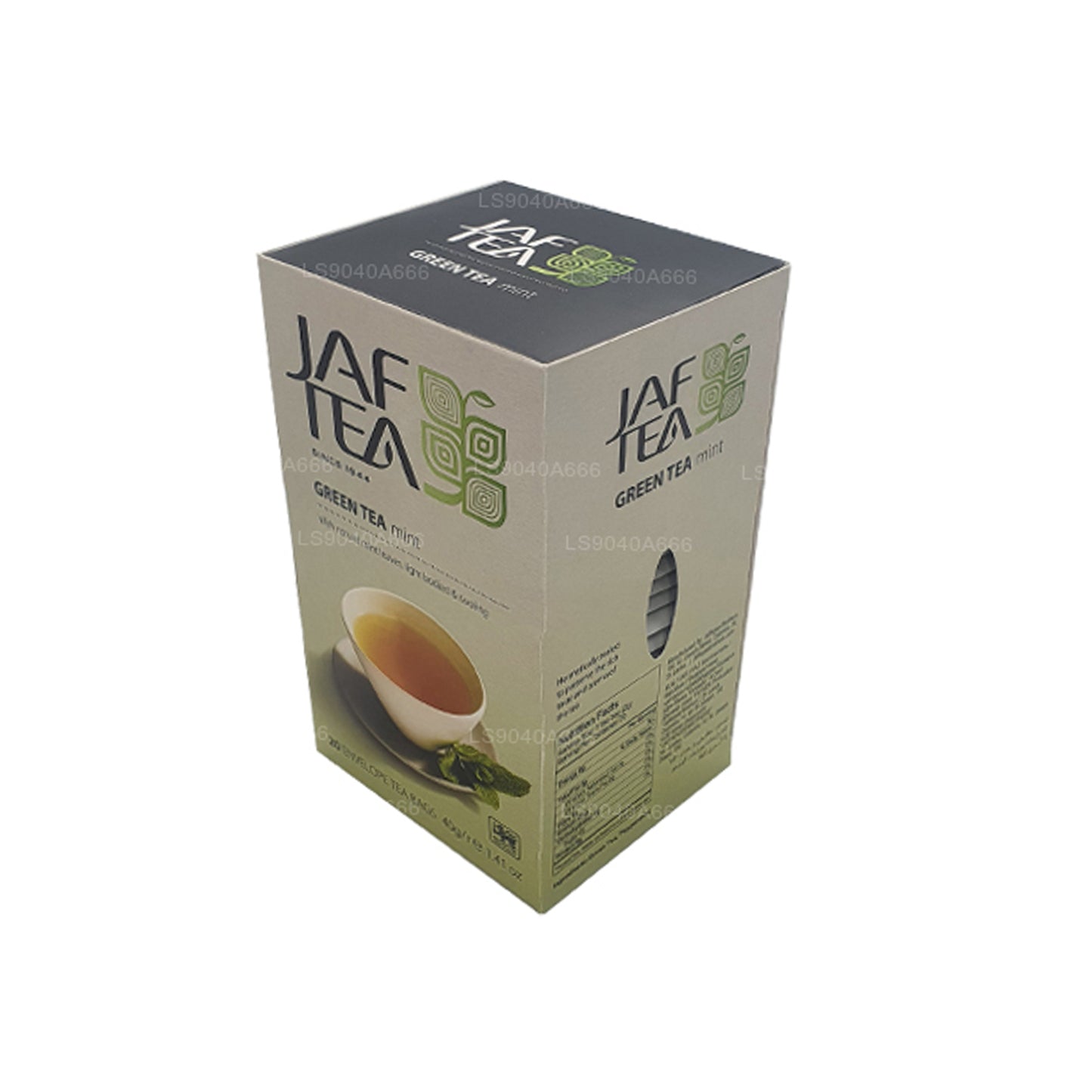 Jaf Tea Pure Green Collection Zielona herbata miętowa folia kopertowa torebki do herbaty (40g)