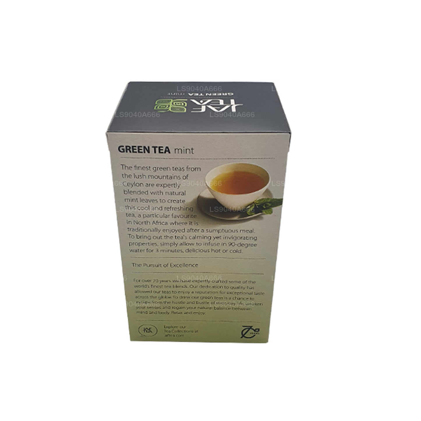 Jaf Tea Pure Green Collection Zielona herbata miętowa folia kopertowa torebki do herbaty (40g)