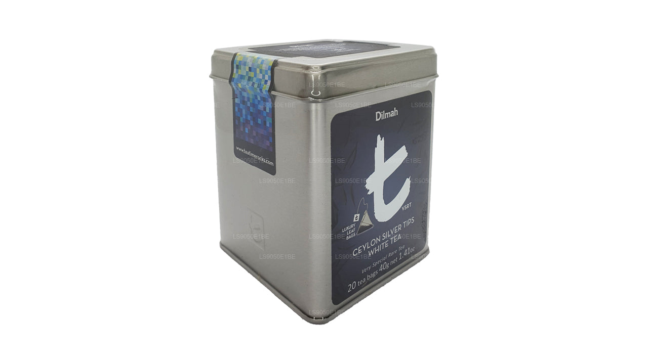 Dilmah T-series VSRT Ceylon Silver Tips Biała herbata Tin Caddy (40g) Luźny Liść