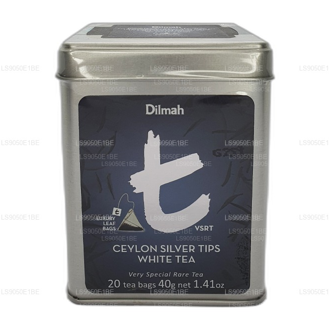 Dilmah T-series VSRT Ceylon Silver Tips Biała herbata Tin Caddy (40g) Luźny Liść