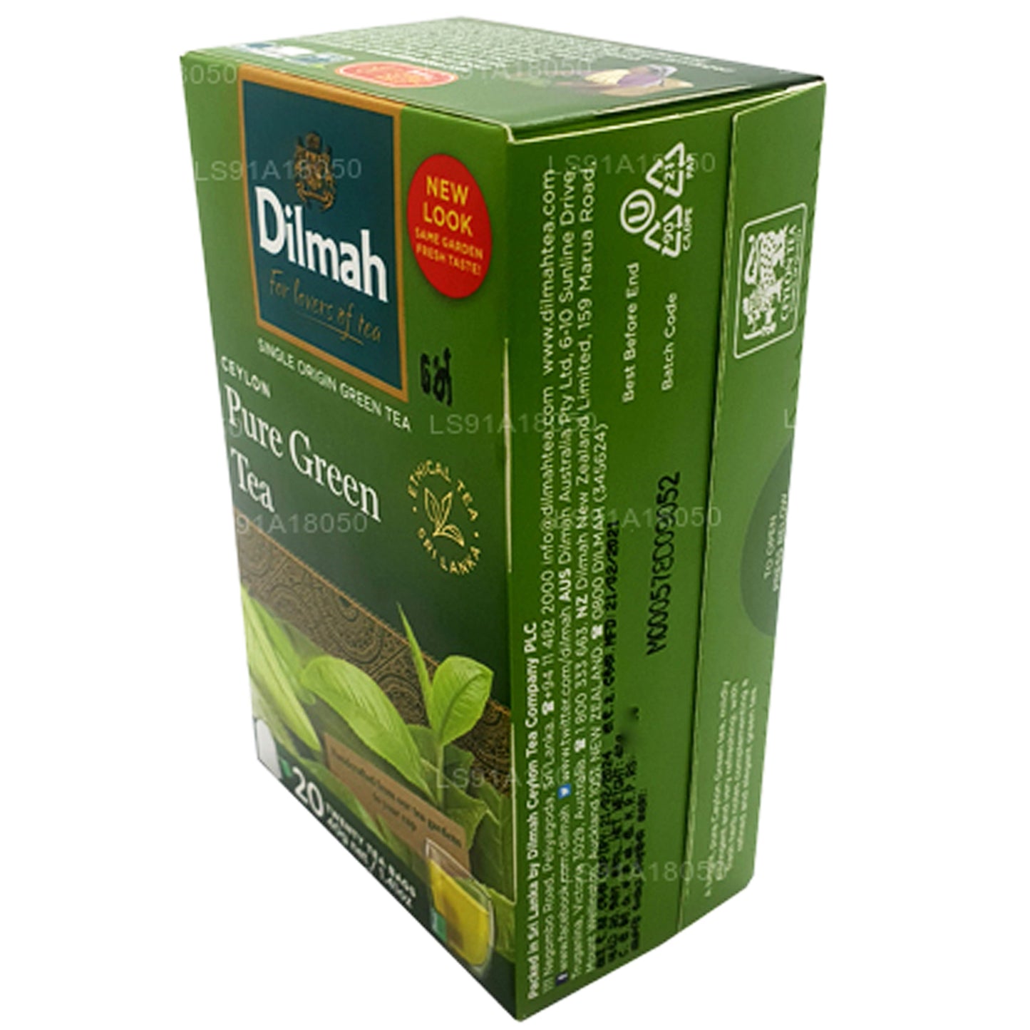 Dilmah Pure Ceylon Zielona Herbata (40g) 20 torebek