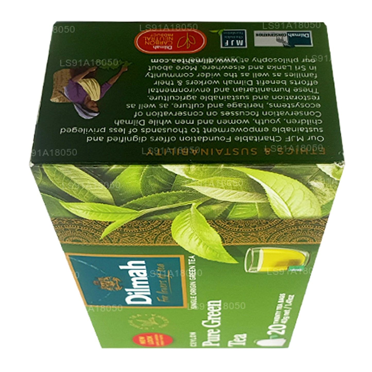 Dilmah Pure Ceylon Zielona Herbata (40g) 20 torebek