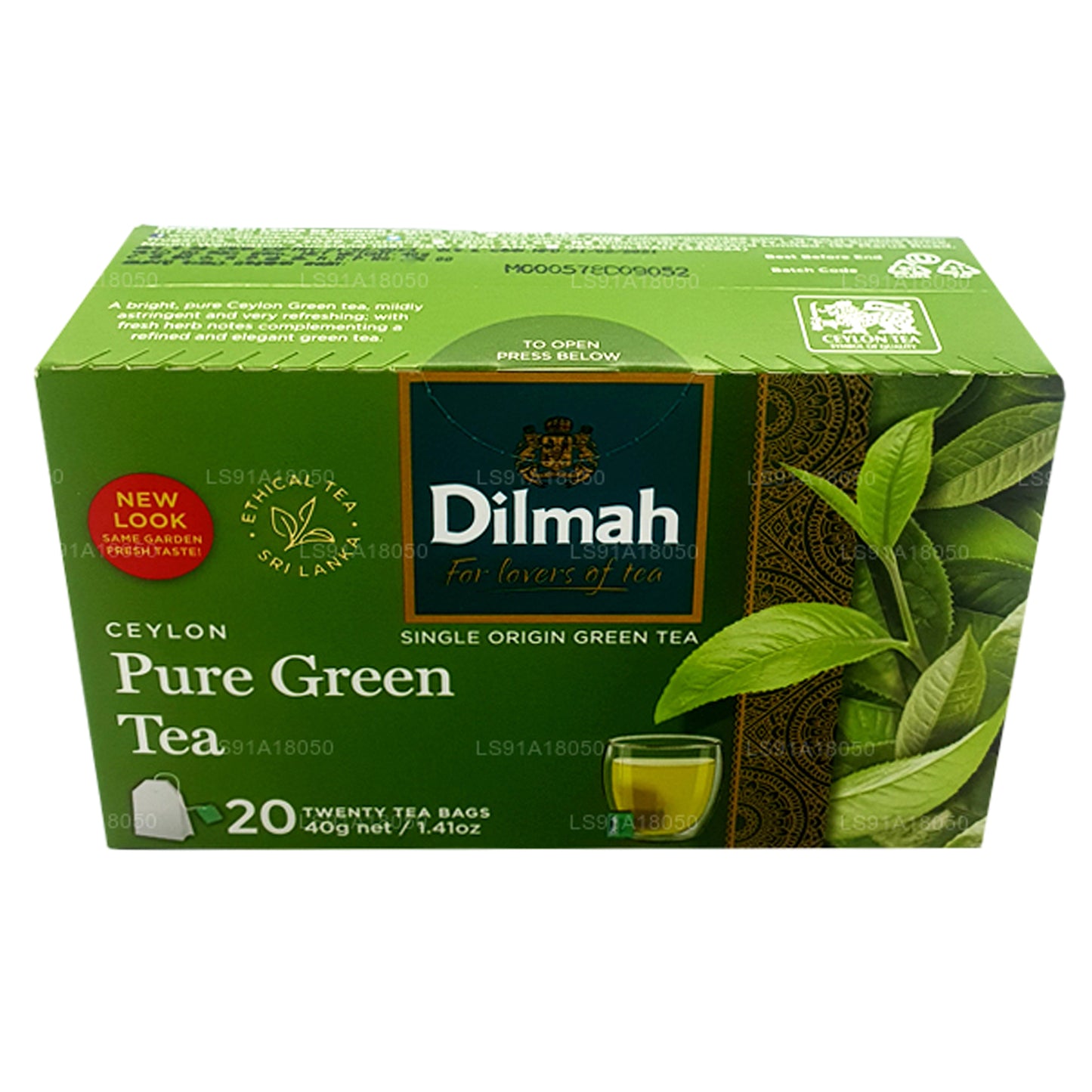 Dilmah Pure Ceylon Zielona Herbata (40g) 20 torebek