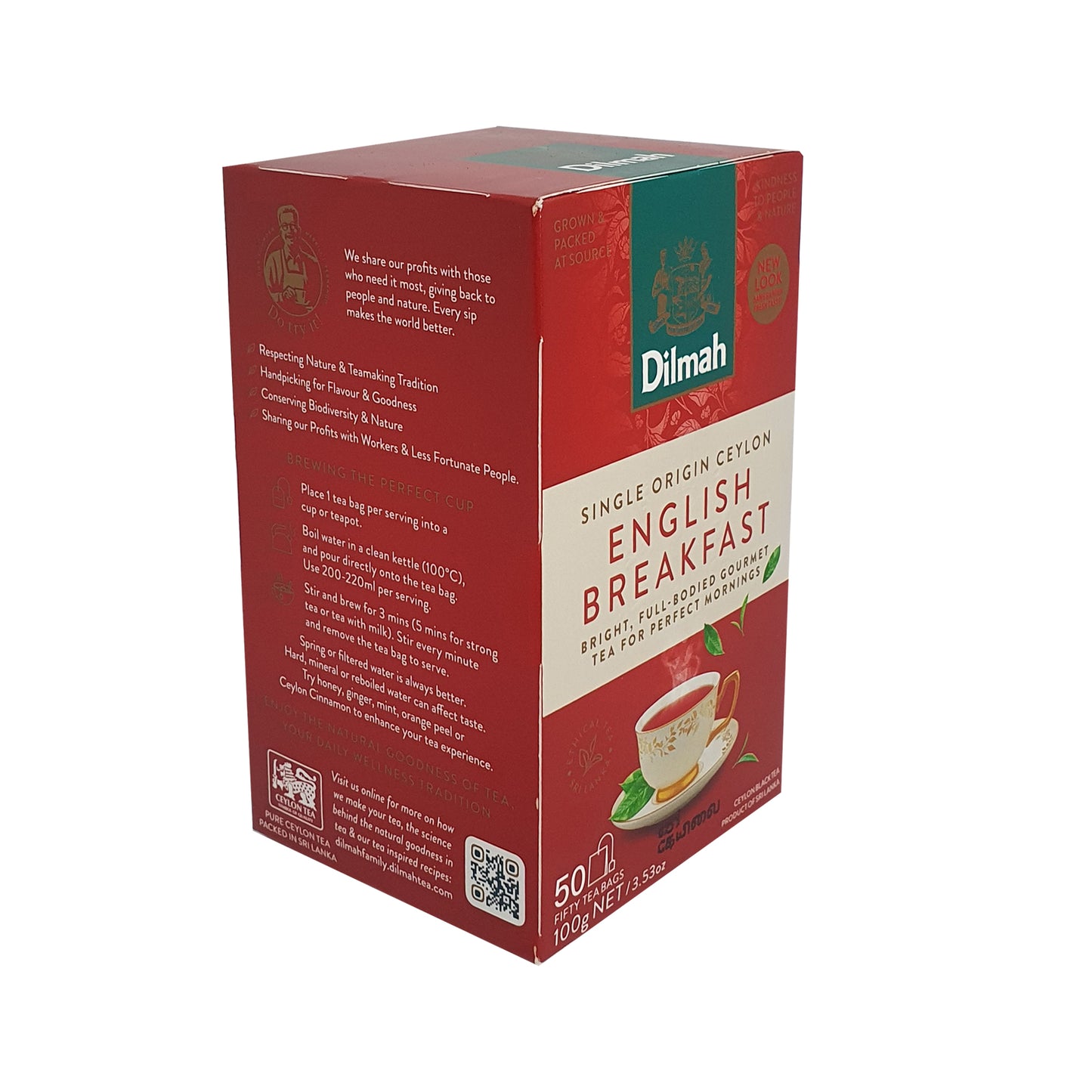 Dilmah angielska herbata śniadaniowa, 50 torebek herbaty (100g)