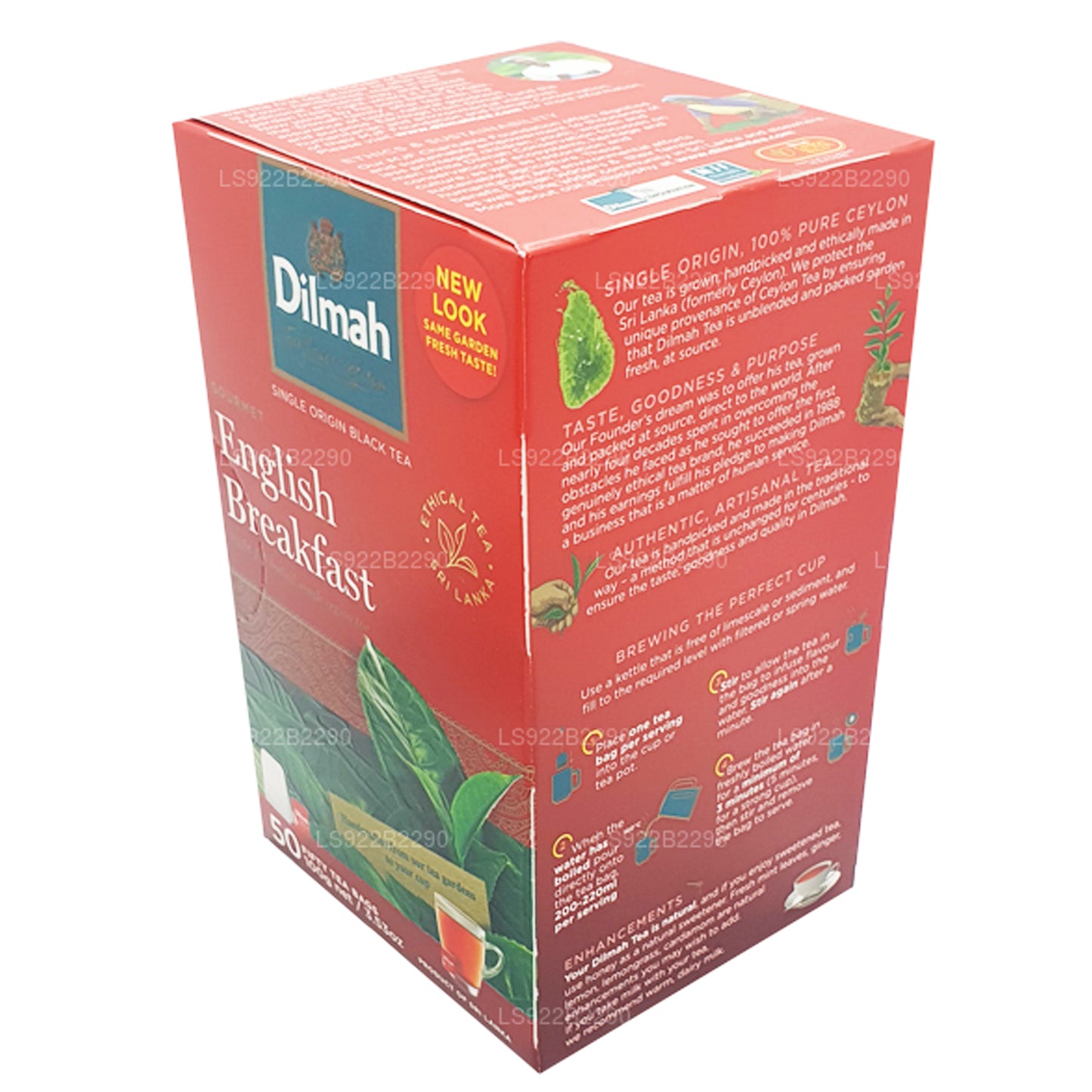 Dilmah angielska herbata śniadaniowa, 50 torebek herbaty (100g)