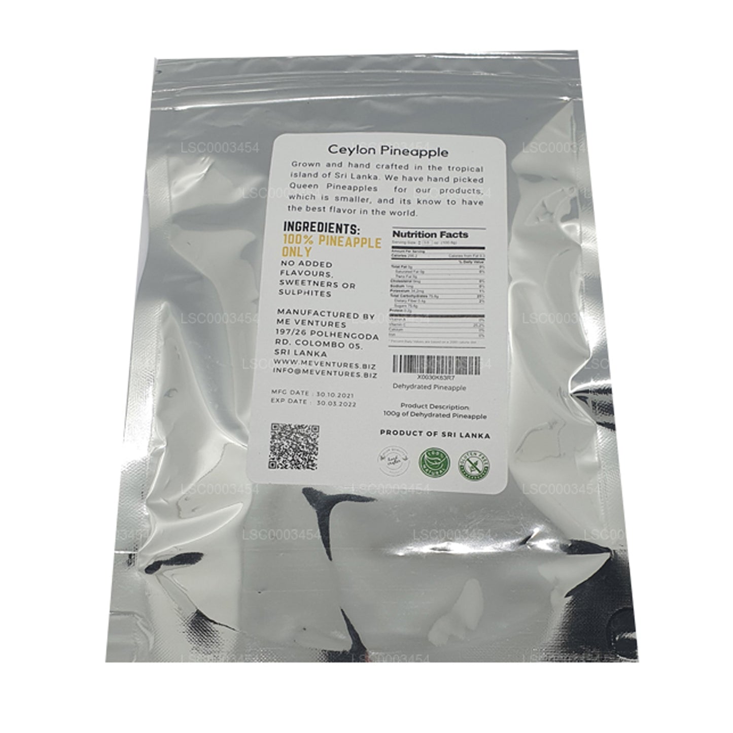 ME Odwodniony Ananas (100g)