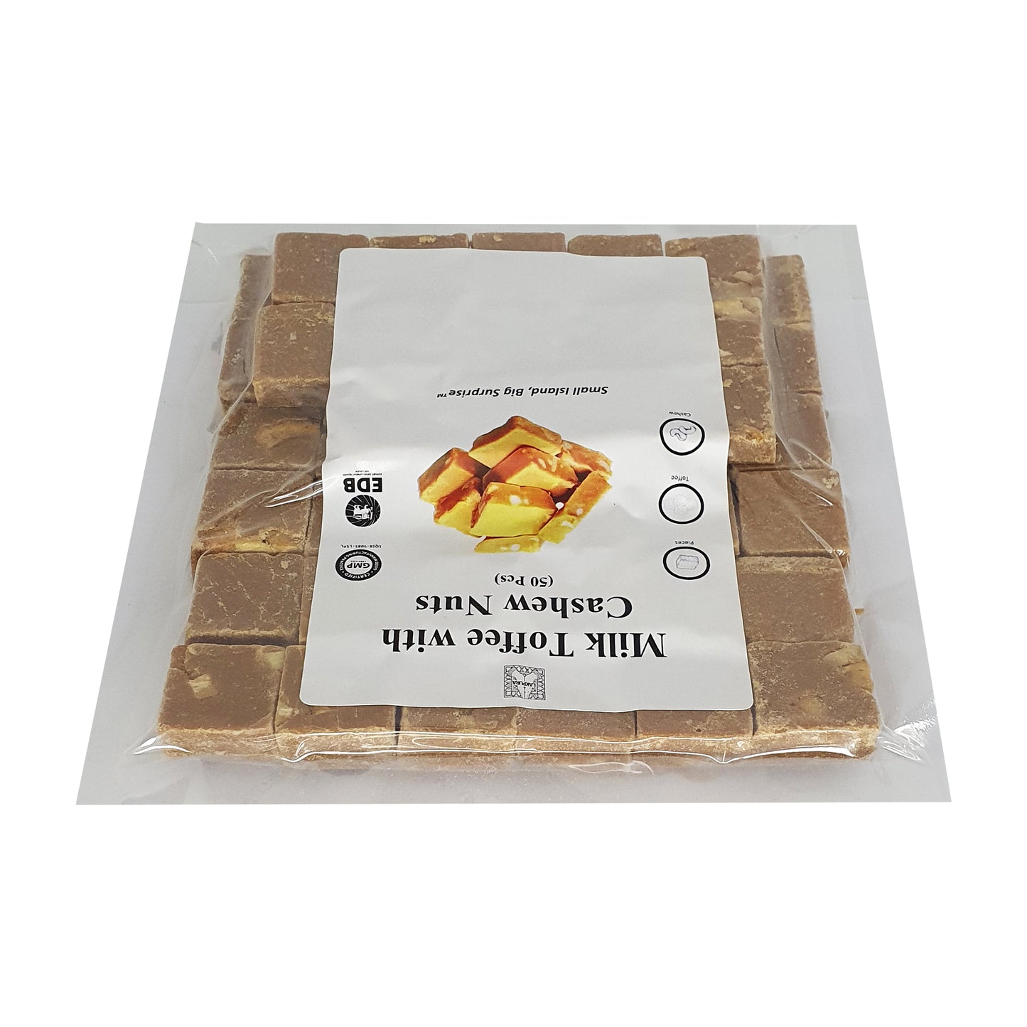 Lakpura Milk Toffee z orzechami nerkowca (50 szt.)
