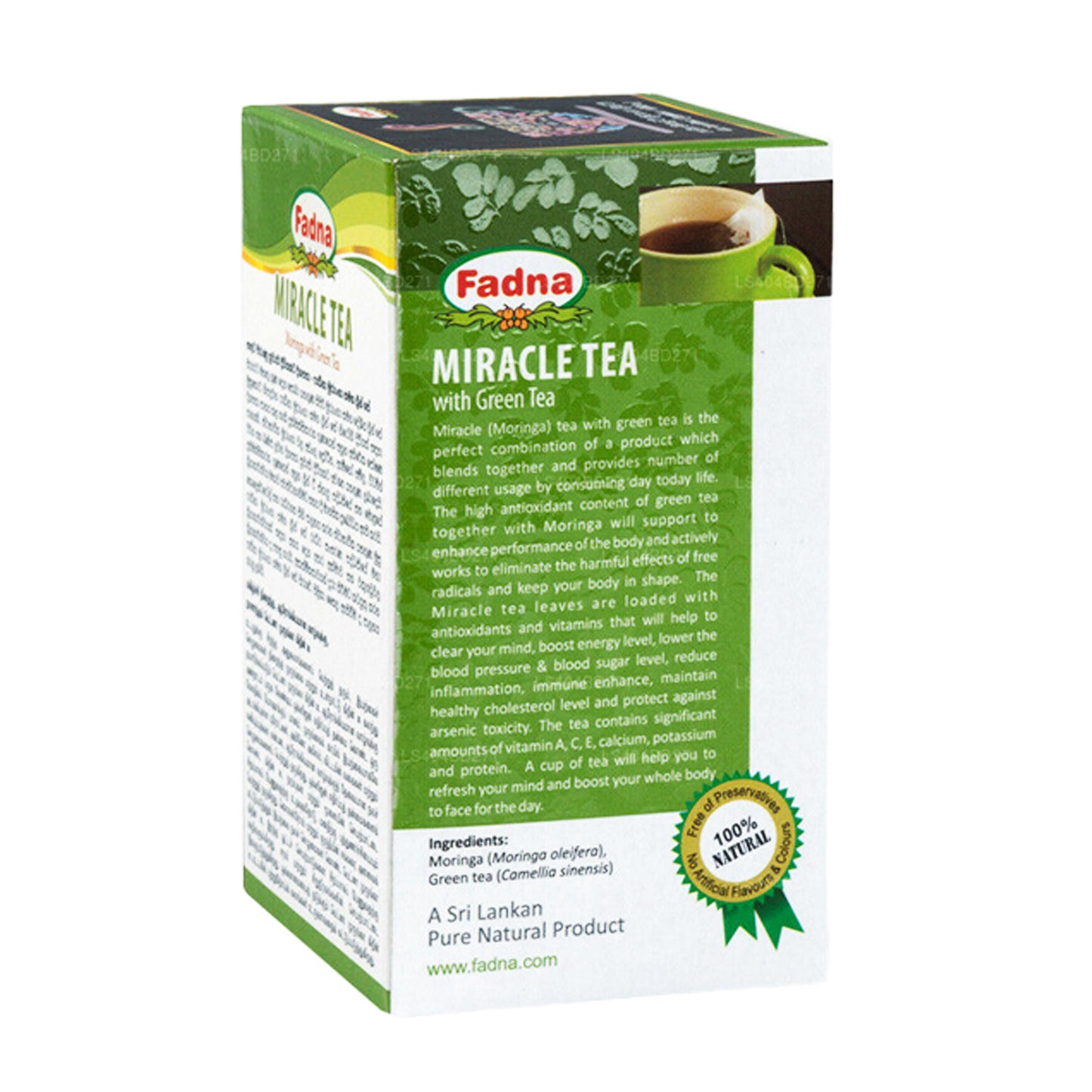 Fadna Miracle Tea Moringa z zieloną herbatą (40g) 20 torebek