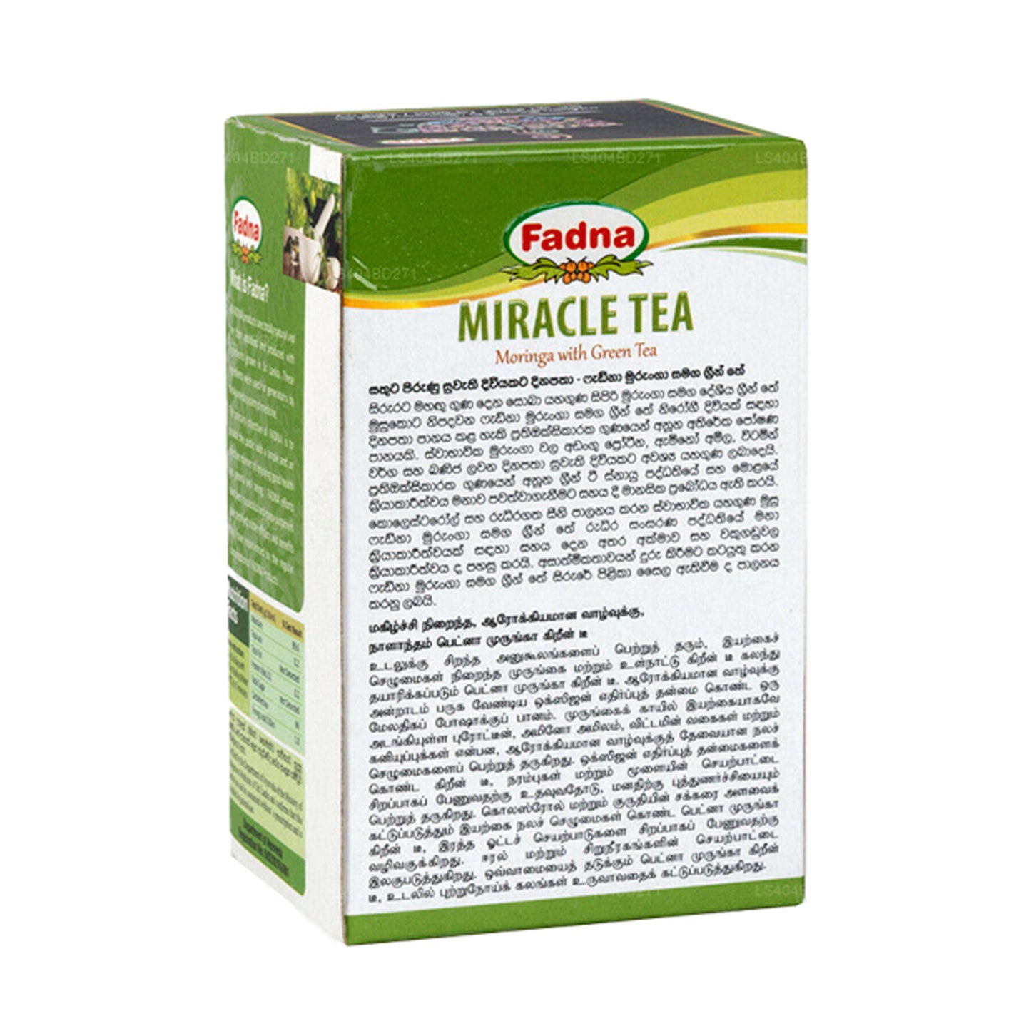 Fadna Miracle Tea Moringa z zieloną herbatą (40g) 20 torebek